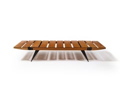 Metal & Wood Convertible Daybed, France 1950's