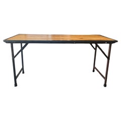 Metal & Wood Folding Table
