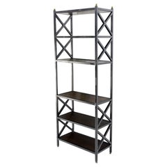 Base metálica en forma de X Estantería de seis niveles Etagere