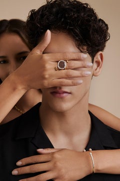 Metal x Wire 'Diamond Slice Halo Ring' in 18kt Yellow Gold with 1.69 ct Diamond