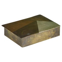Metales Casado Caja mexicana con bisagras de latón y cobre