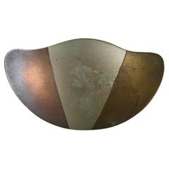 Metales Casado Scalloped Mexican Brass and Copper Dish