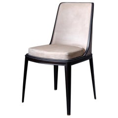 Moderner Metalllah-Stuhl aus Massivholz