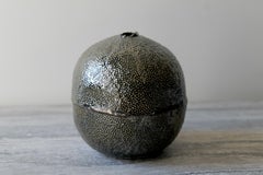 Metallic Black Caviar Porcelain Vessel