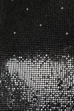 Metallic black mesh and strass dress Gianni Versace