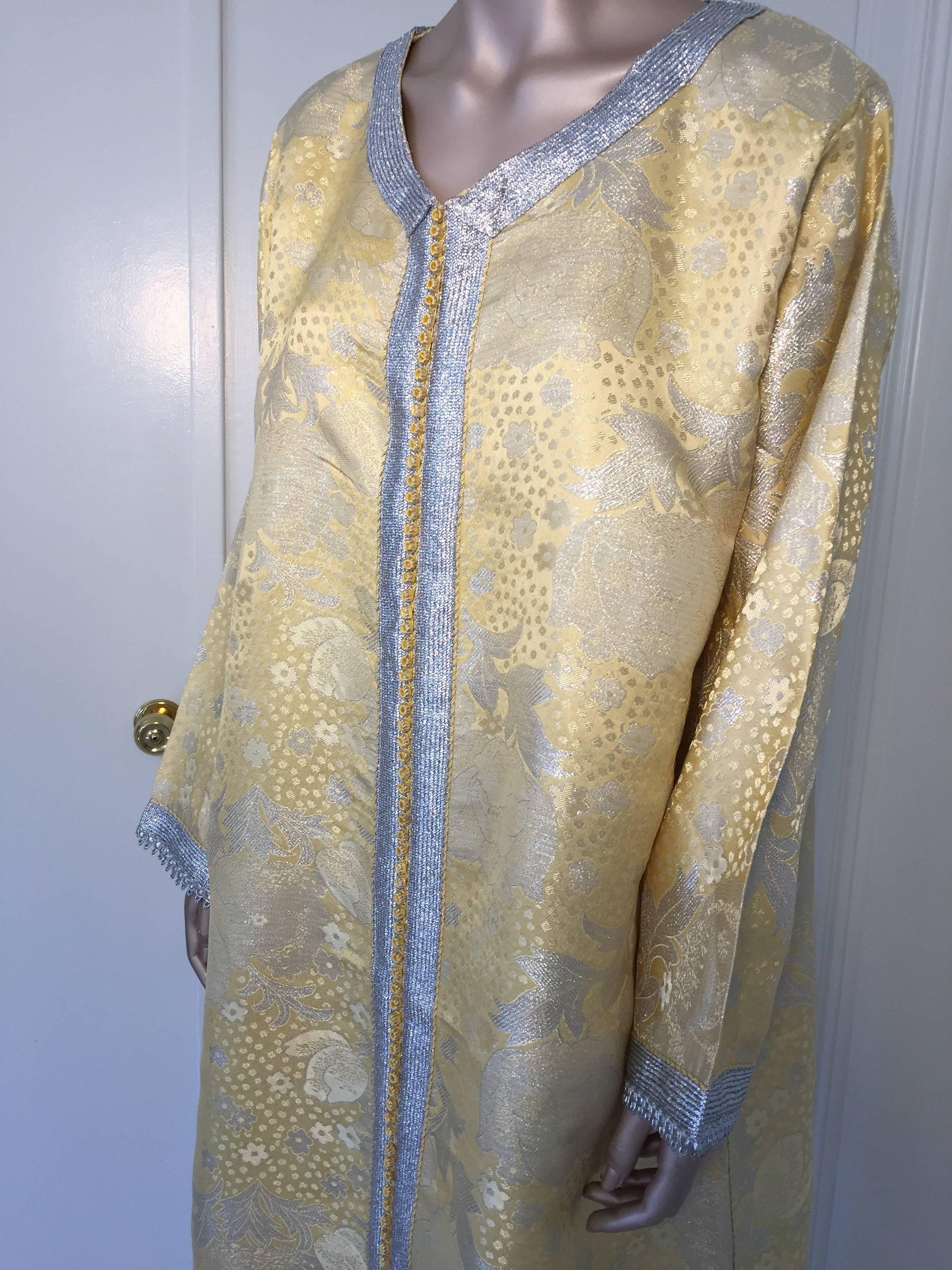 gold and silver brocade dress