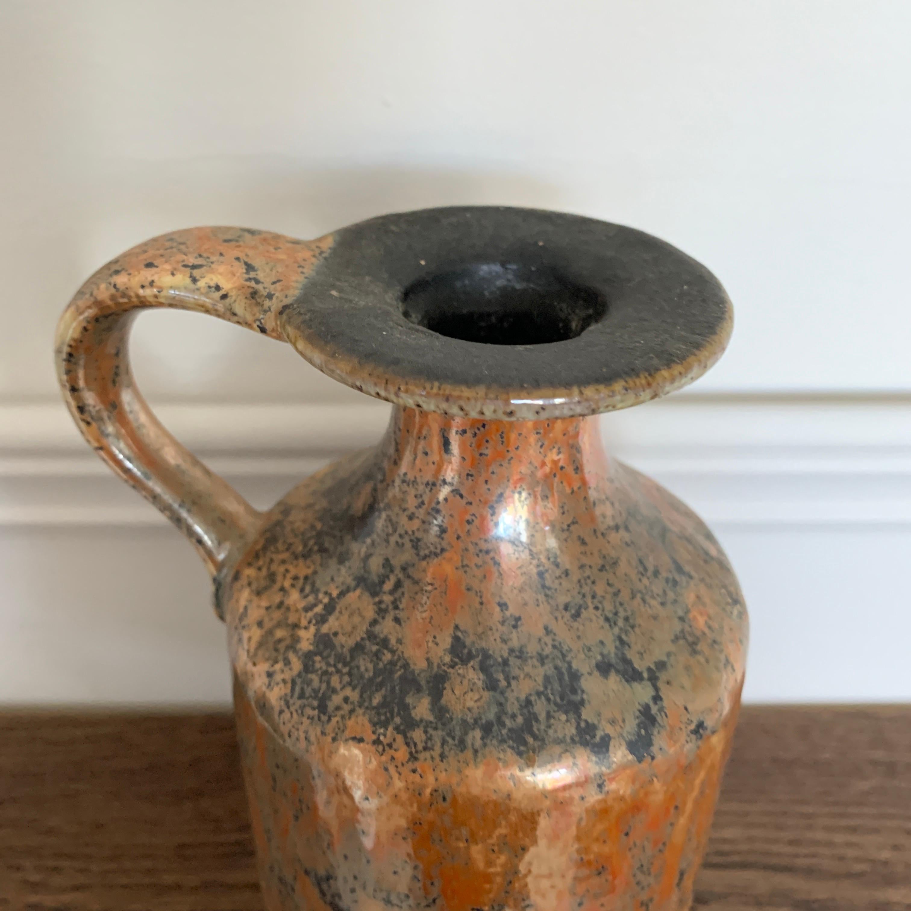 Allemand Vase en céramique or métallisé:: Allemagne de l'Ouest en vente