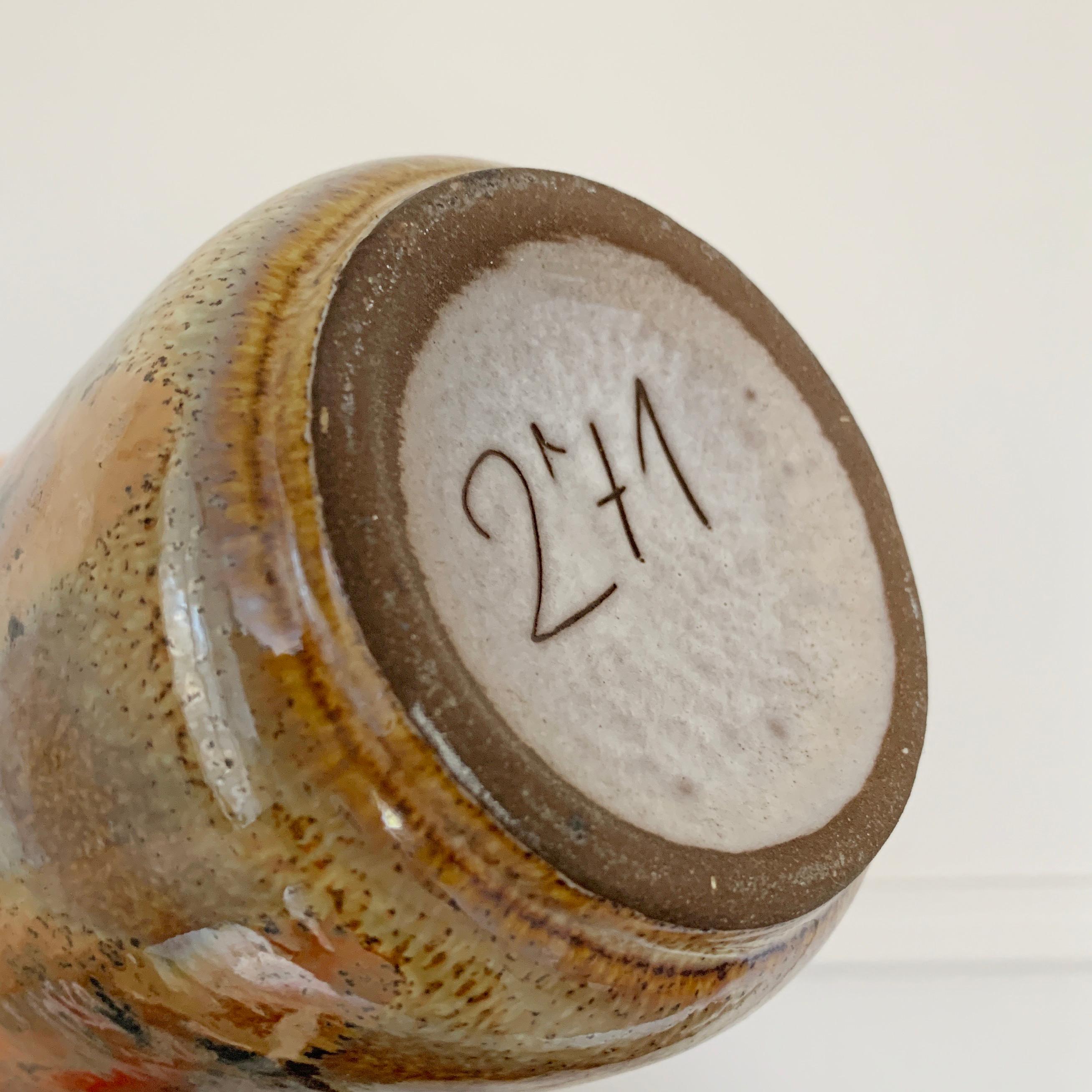 Vaso Ceramano Oro Metallico, Germania Ovest In condizioni buone in vendita a Hastings, GB