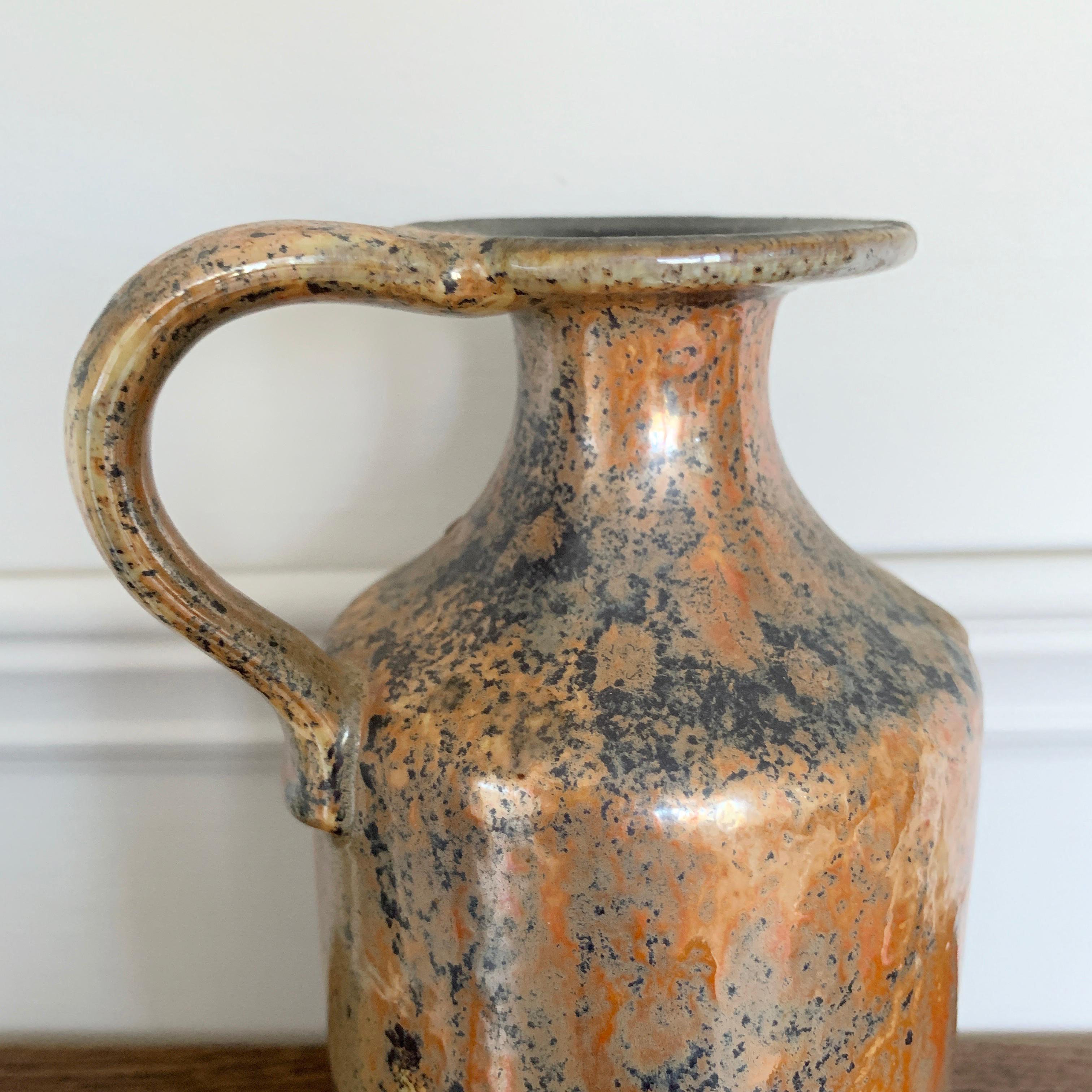 20ième siècle Vase en céramique or métallisé:: Allemagne de l'Ouest en vente