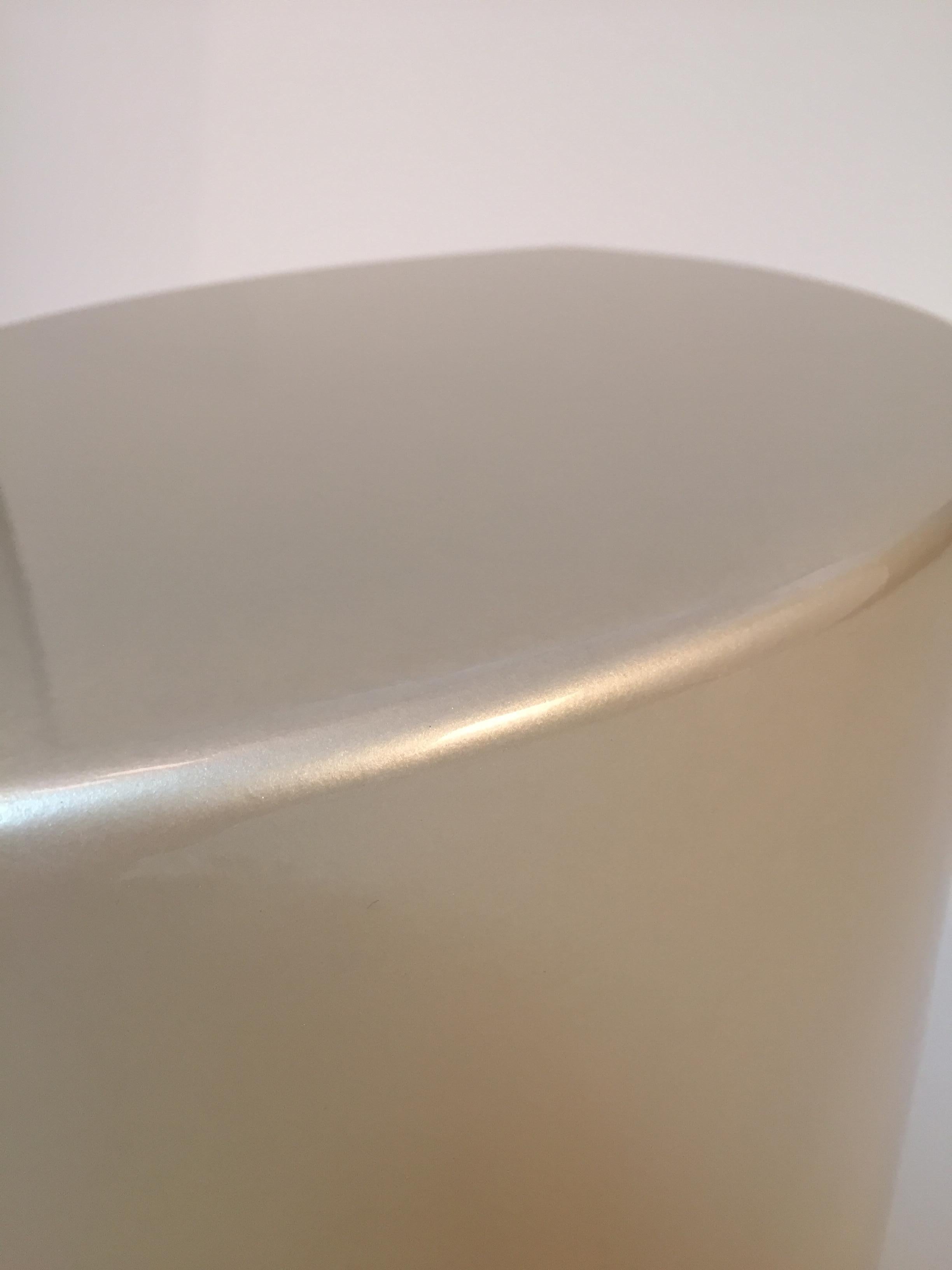 American Metallic Gold Gloss Lacquer Side Table Seat For Sale