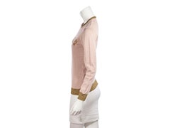 Metallic Gold & Pink Gucci Strickpullover