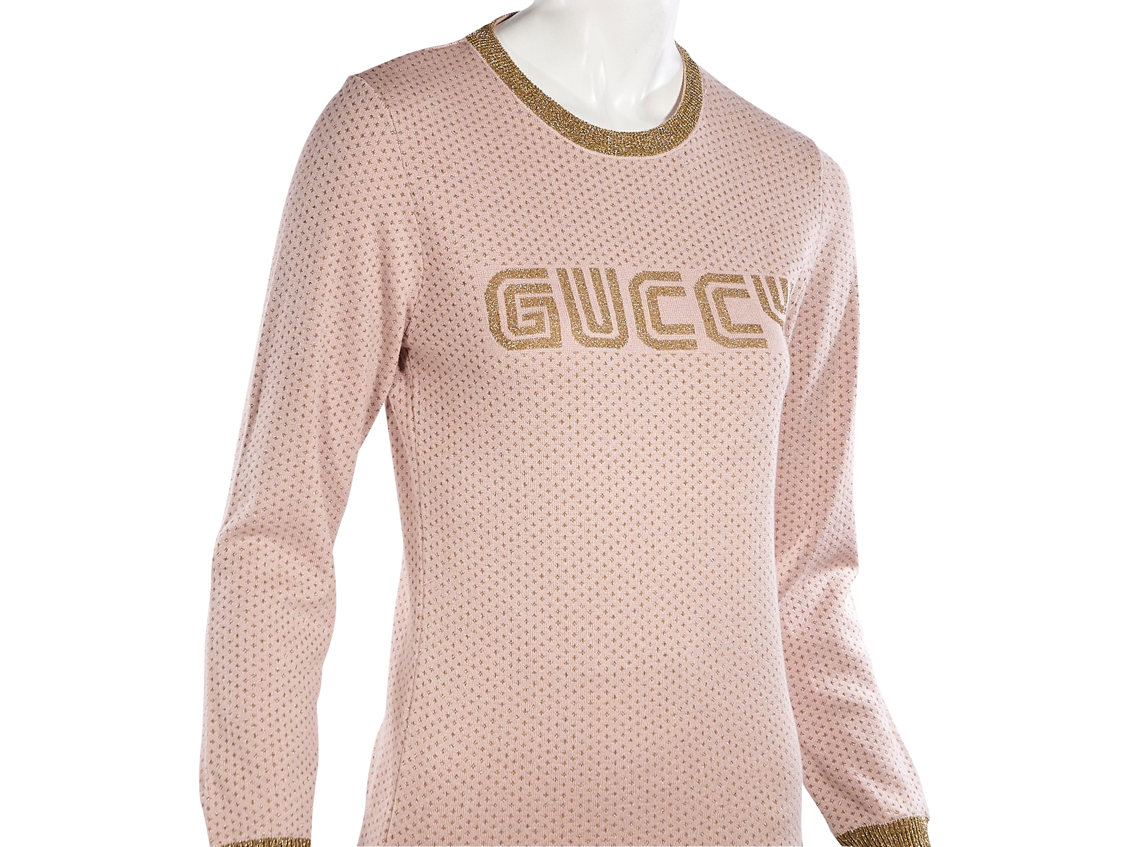 pink and gold gucci sweater
