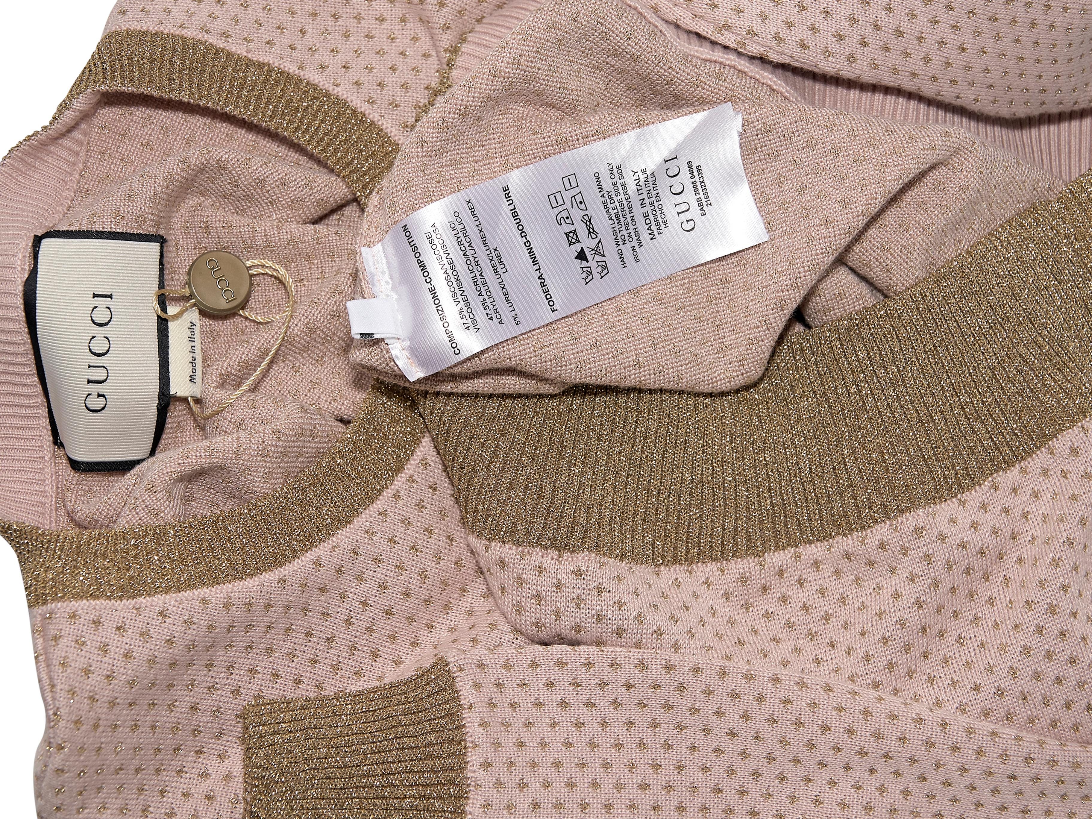 pink and gold gucci sweater