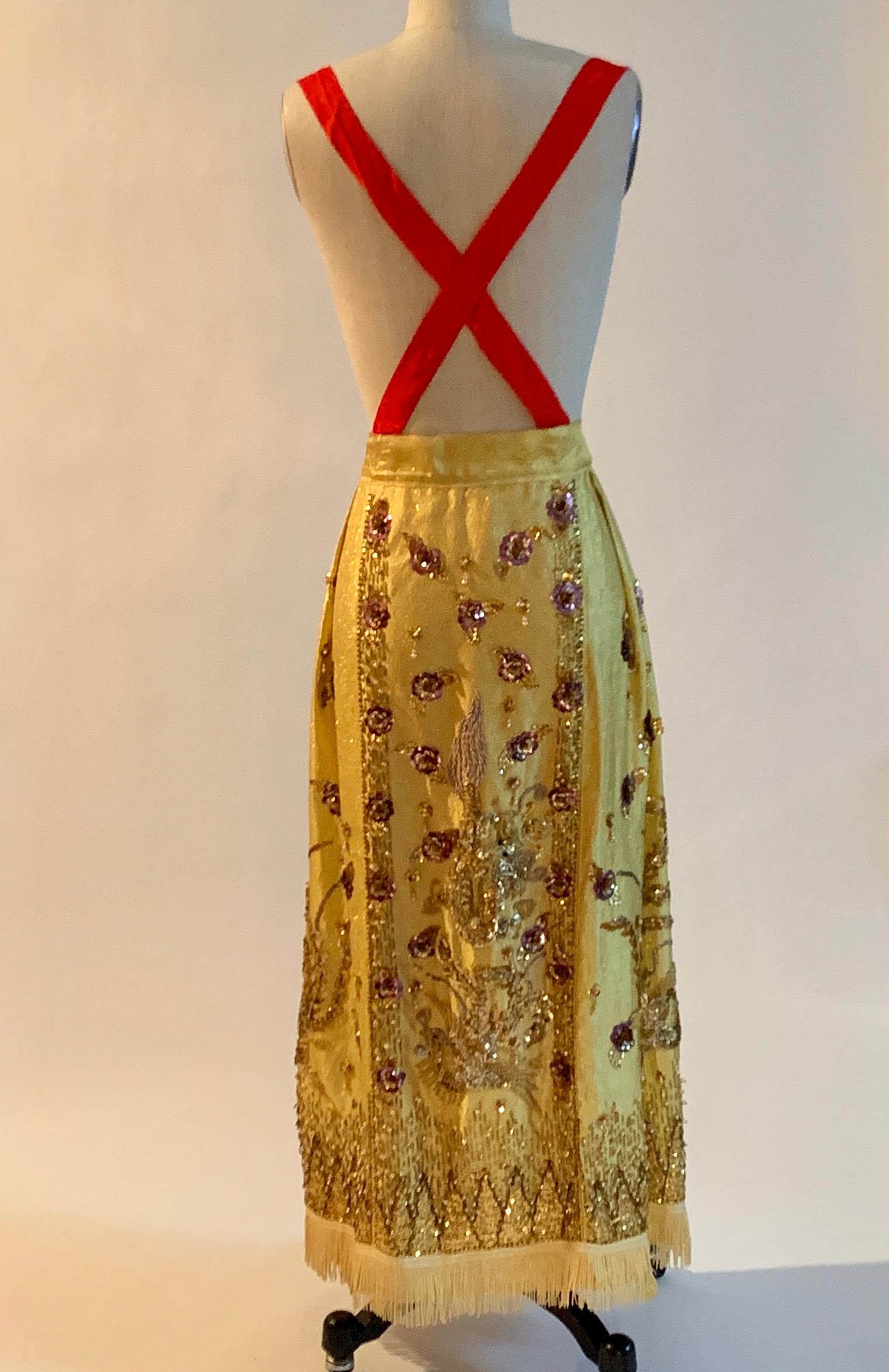 beaded long skirt