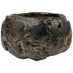 Metallic Lava Glazed Pottery Bowl