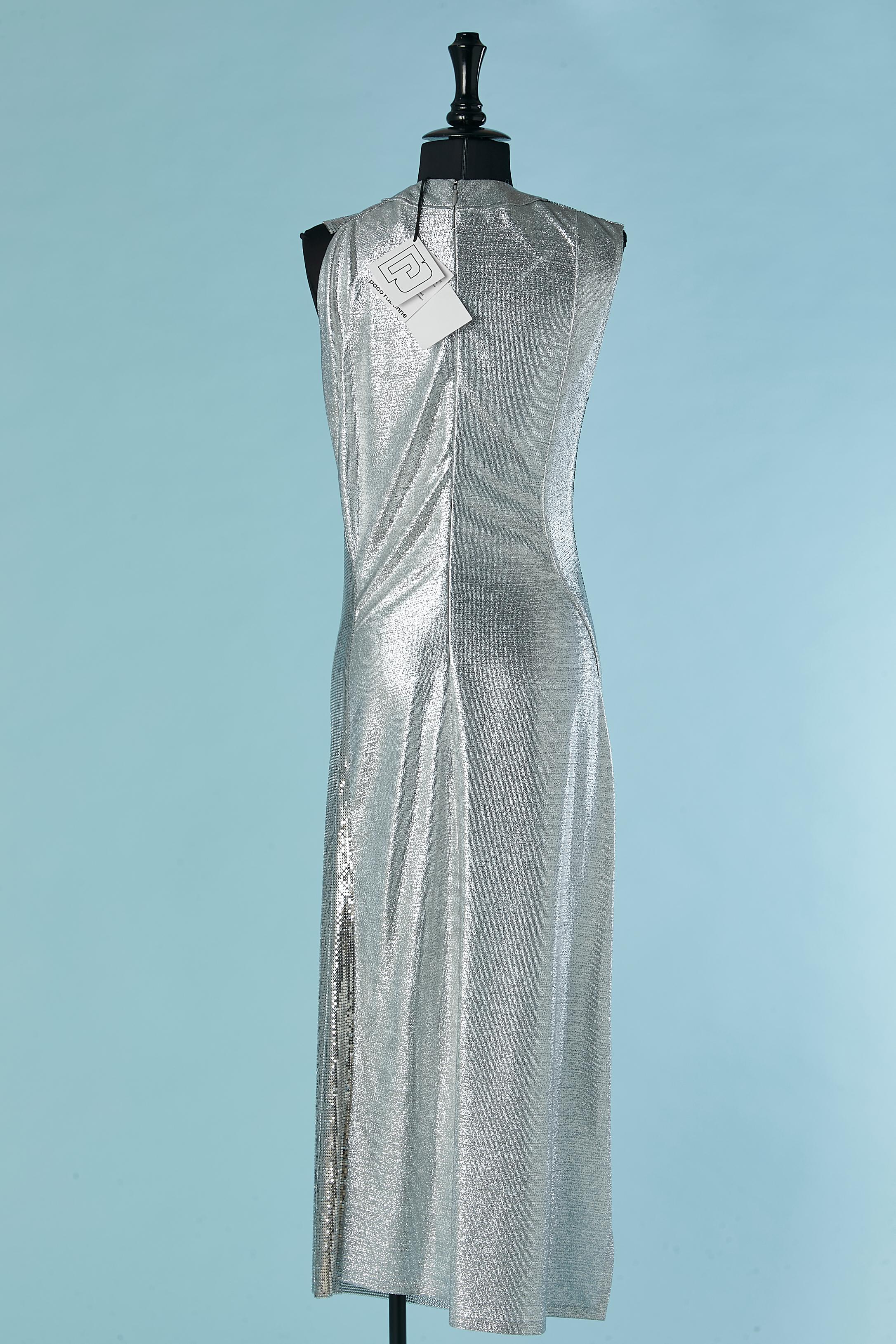 Metallic mesh and lurex evening dress Paco Rabanne by Julien Dossena (NEW) For Sale 6