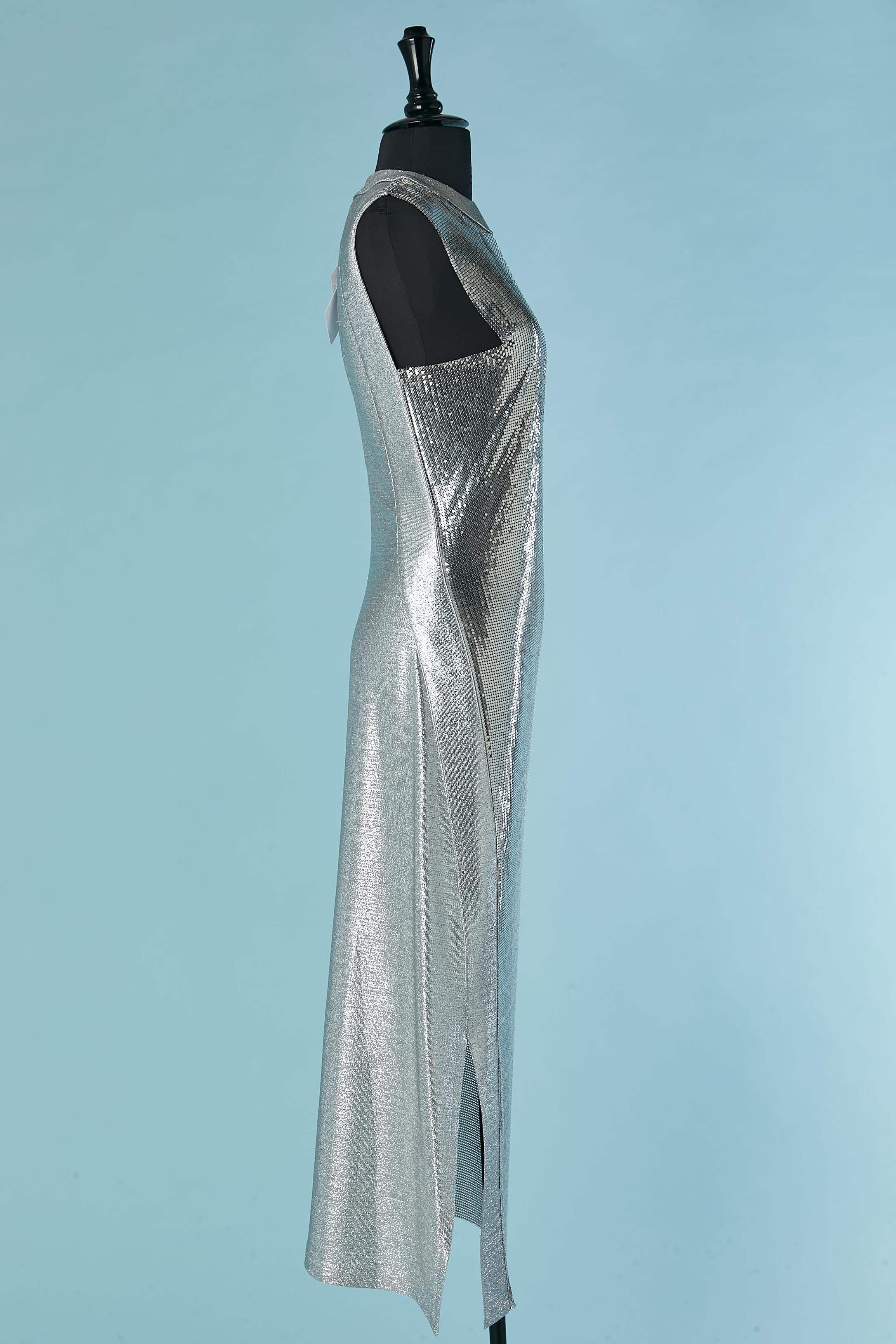 Metallic mesh and lurex evening dress Paco Rabanne by Julien Dossena (NEW) For Sale 7