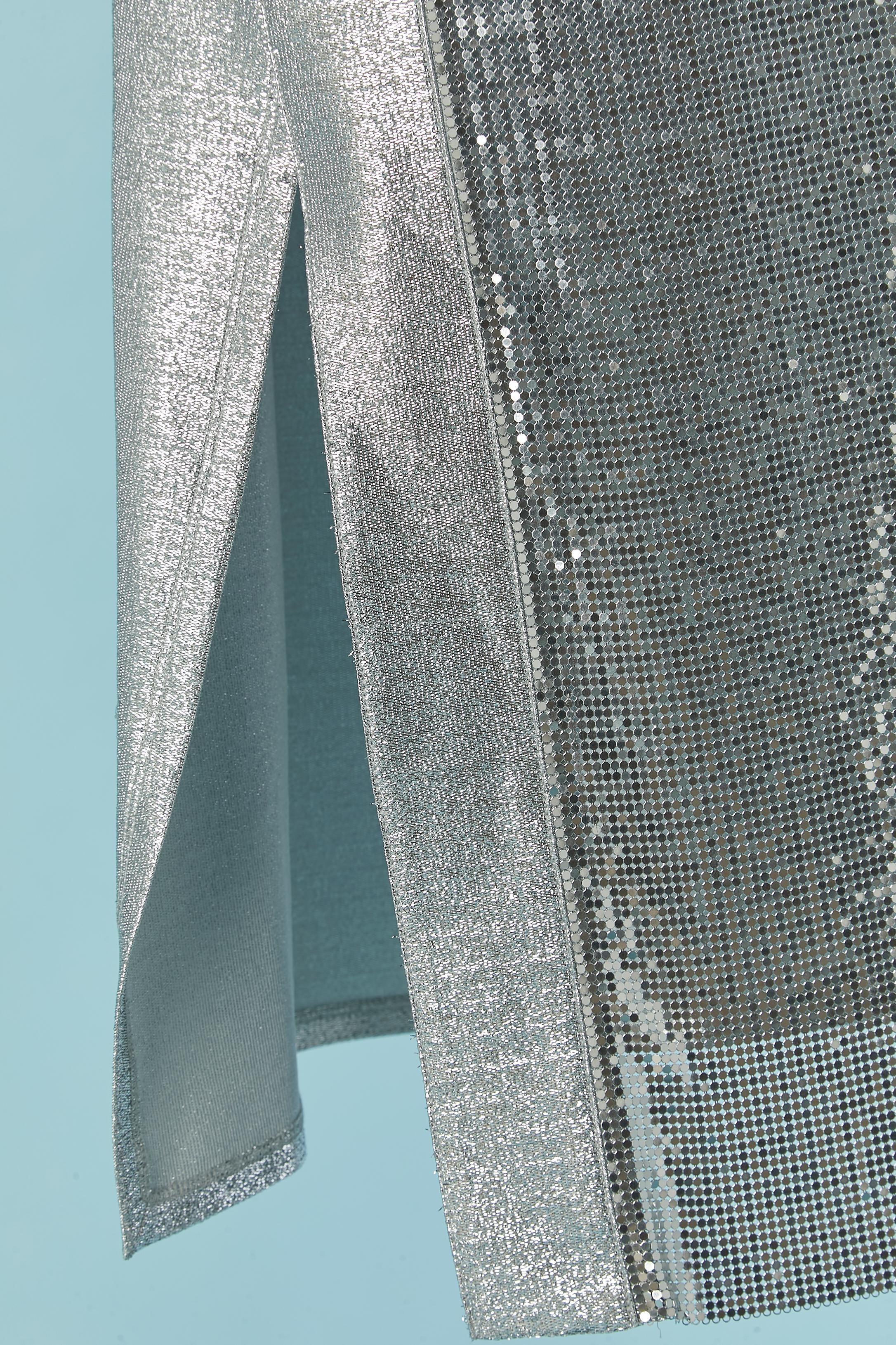 Women's Metallic mesh and lurex evening dress Paco Rabanne by Julien Dossena (NEW) For Sale