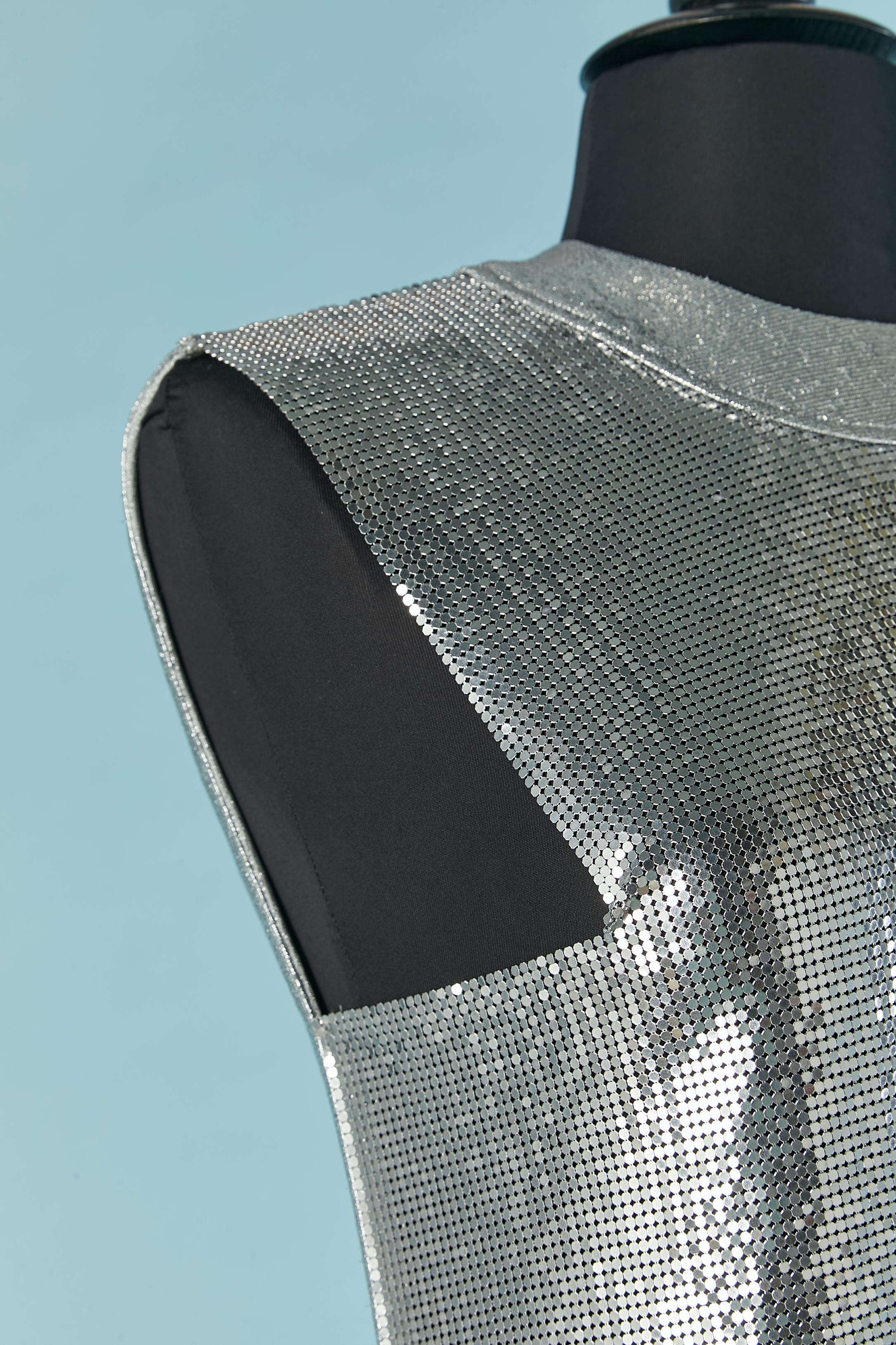 Metallic mesh and lurex evening dress Paco Rabanne by Julien Dossena (NEW) For Sale 2