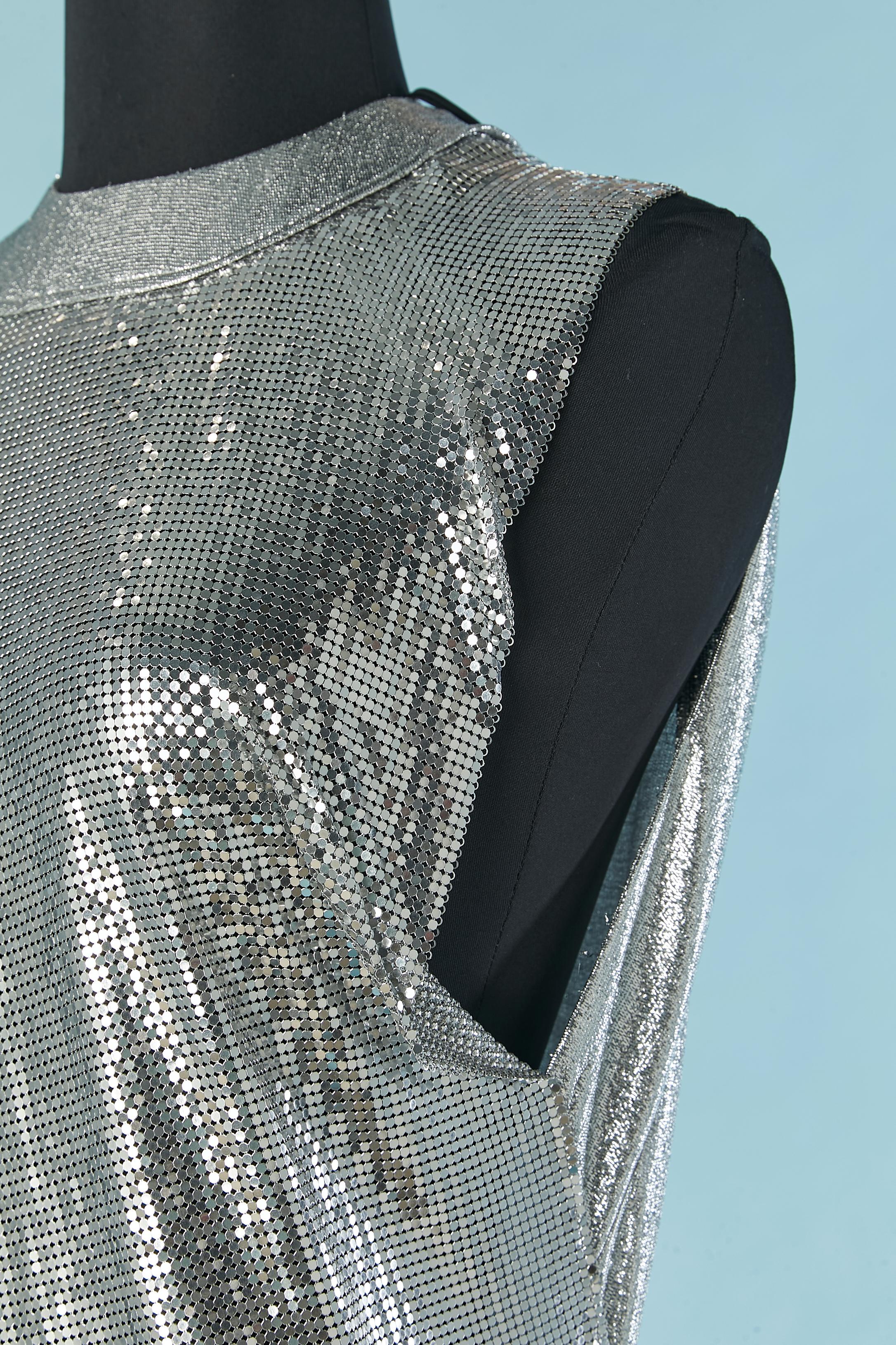 Metallic mesh and lurex evening dress Paco Rabanne by Julien Dossena (NEW) For Sale 3