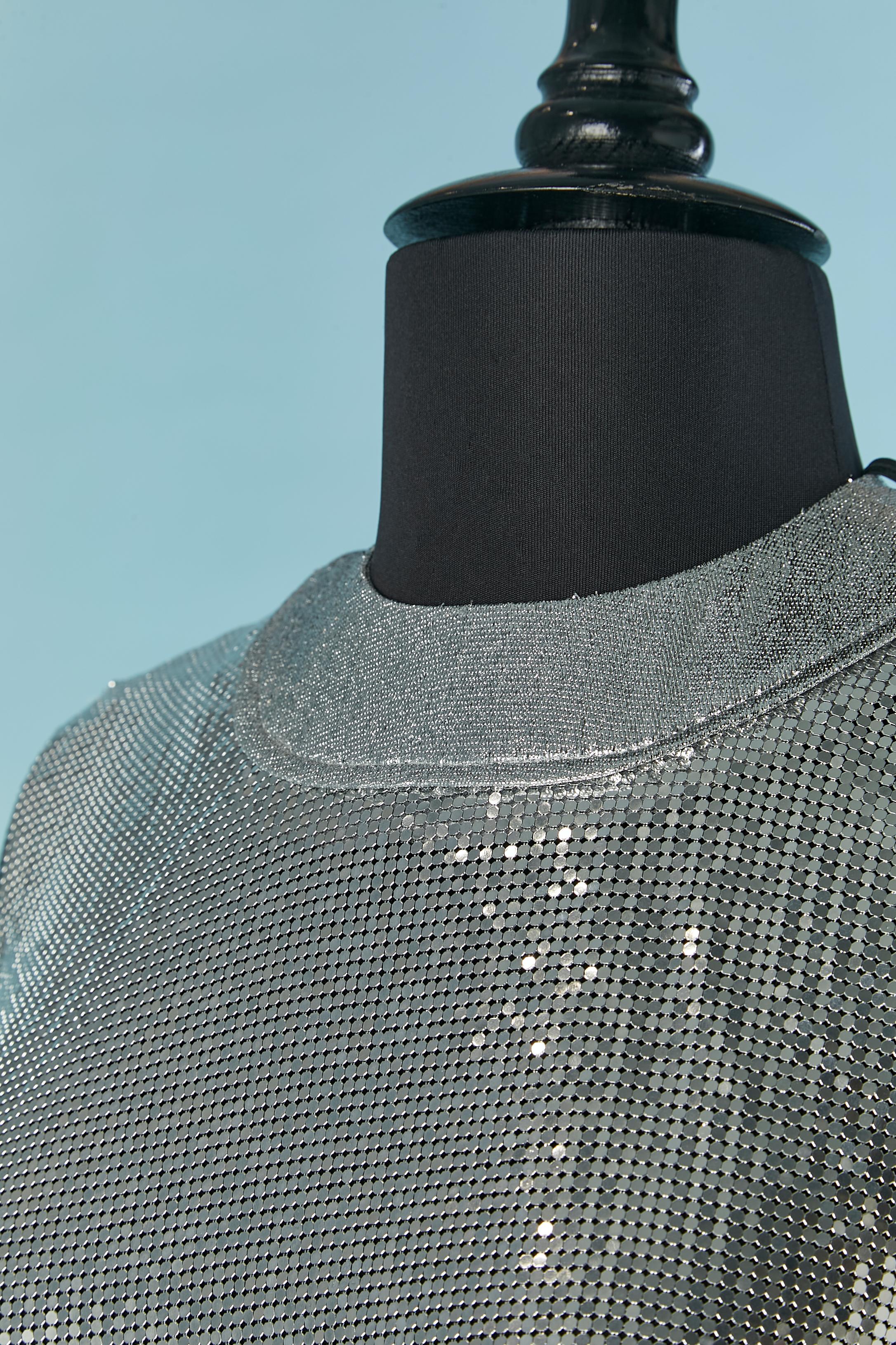 Metallic mesh and lurex evening dress Paco Rabanne by Julien Dossena (NEW) For Sale 4