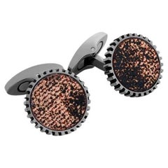 Used Metallic Rose Art Gear Cufflinks