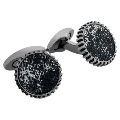Boutons De Manchette Sterling Silver & Rhodonite Fenwick & Sailors - 21g, Vintage Années 60