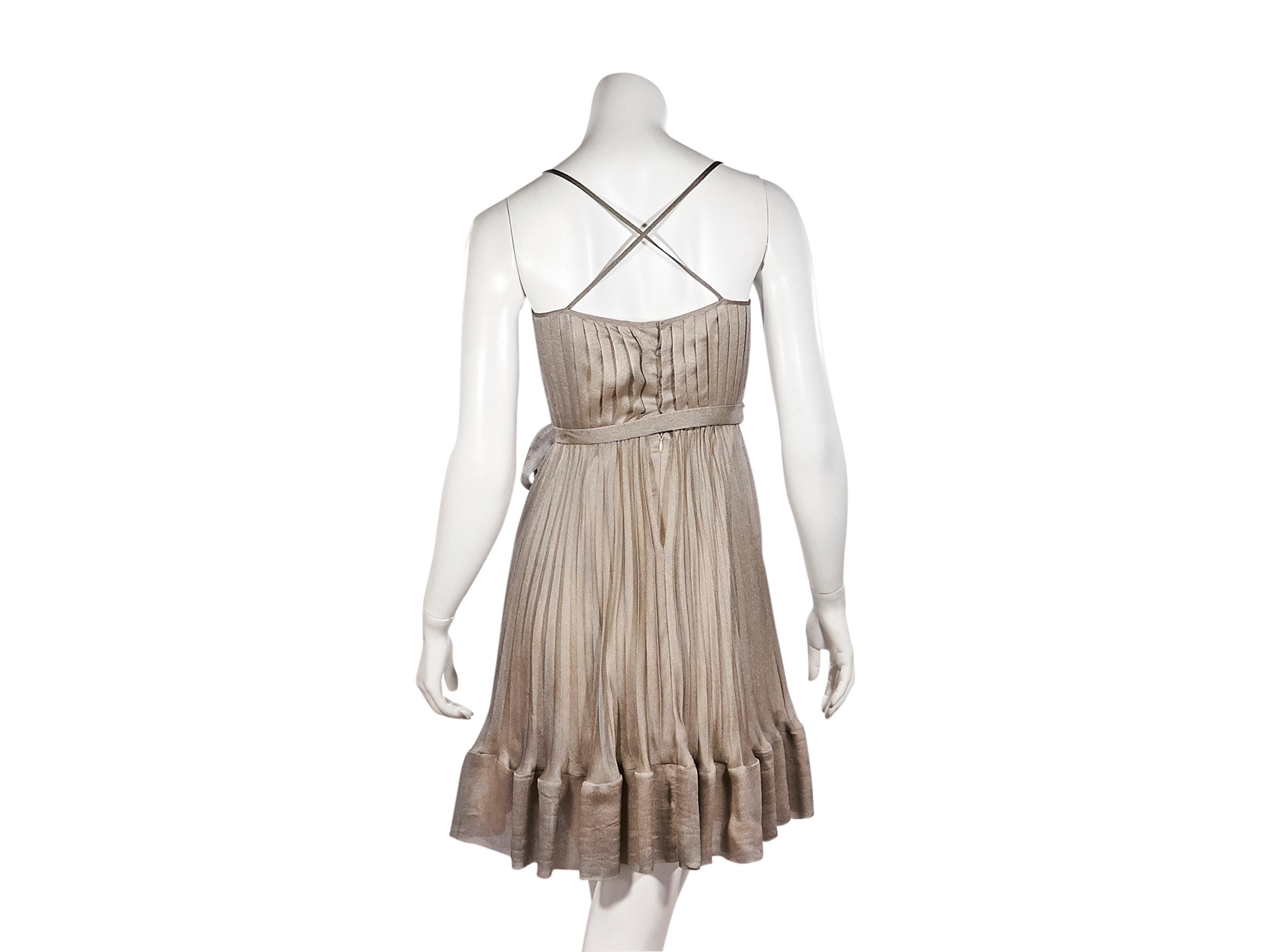 silver pleated dress