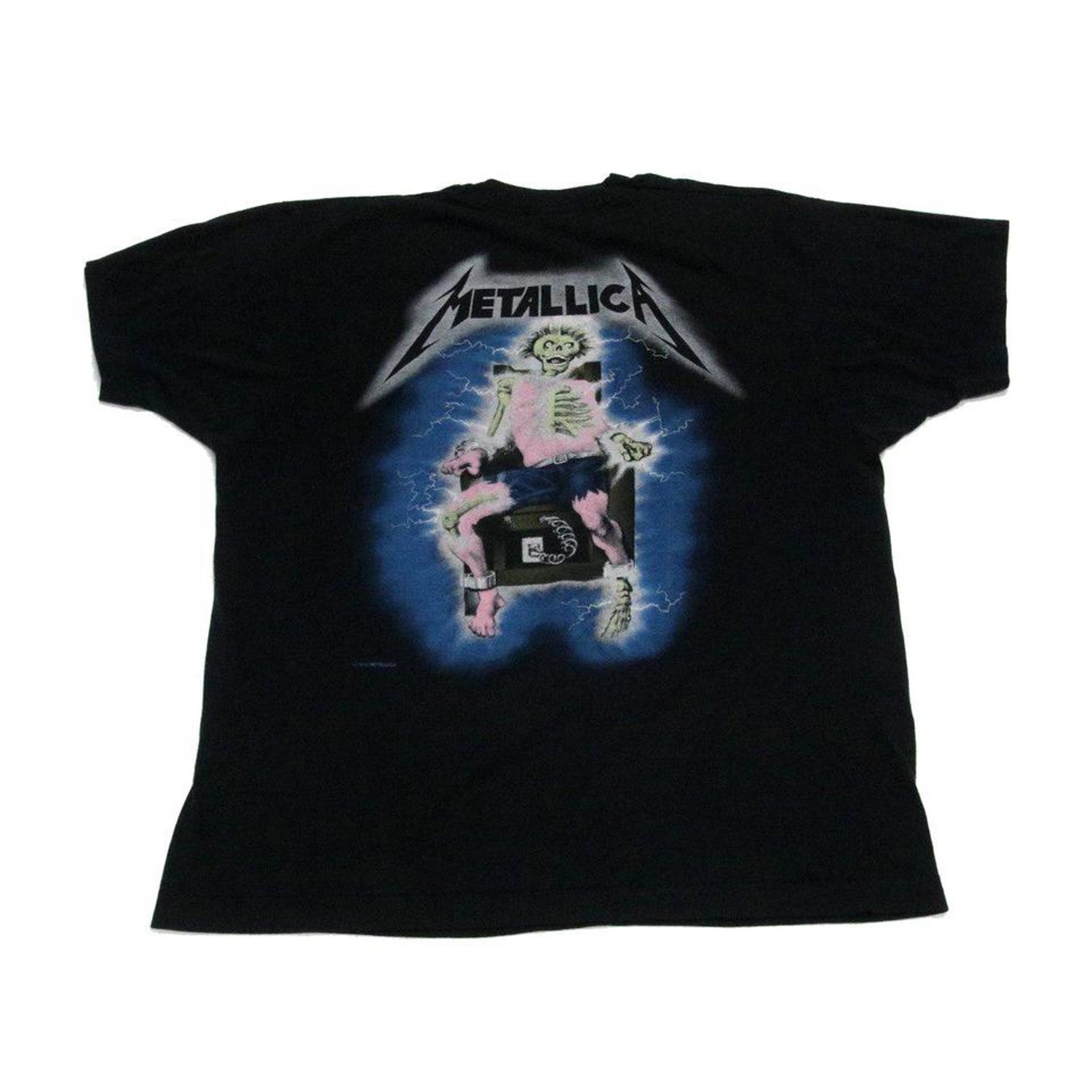 Metallica Tour Band From 1987 Vintage Rare Concert Rock Tee Shirt For Sale  at 1stDibs