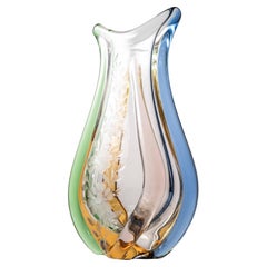 Metallurgical vase engraved by František Zemek, height 30 cm