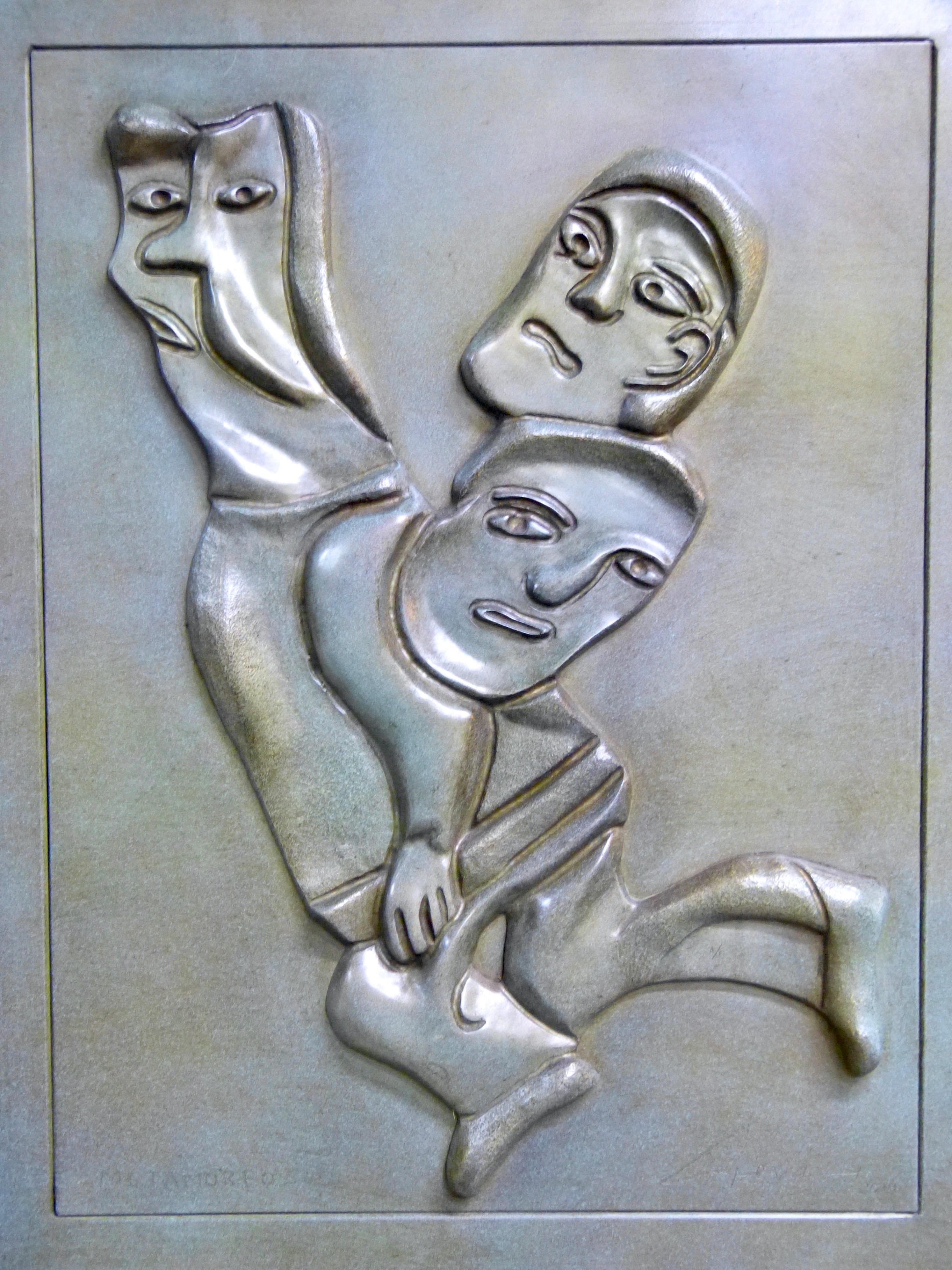 Mexican Metamorfosis Bronze Wall Sculpture by Jose Luis Cuevas Year, 2010 For Sale