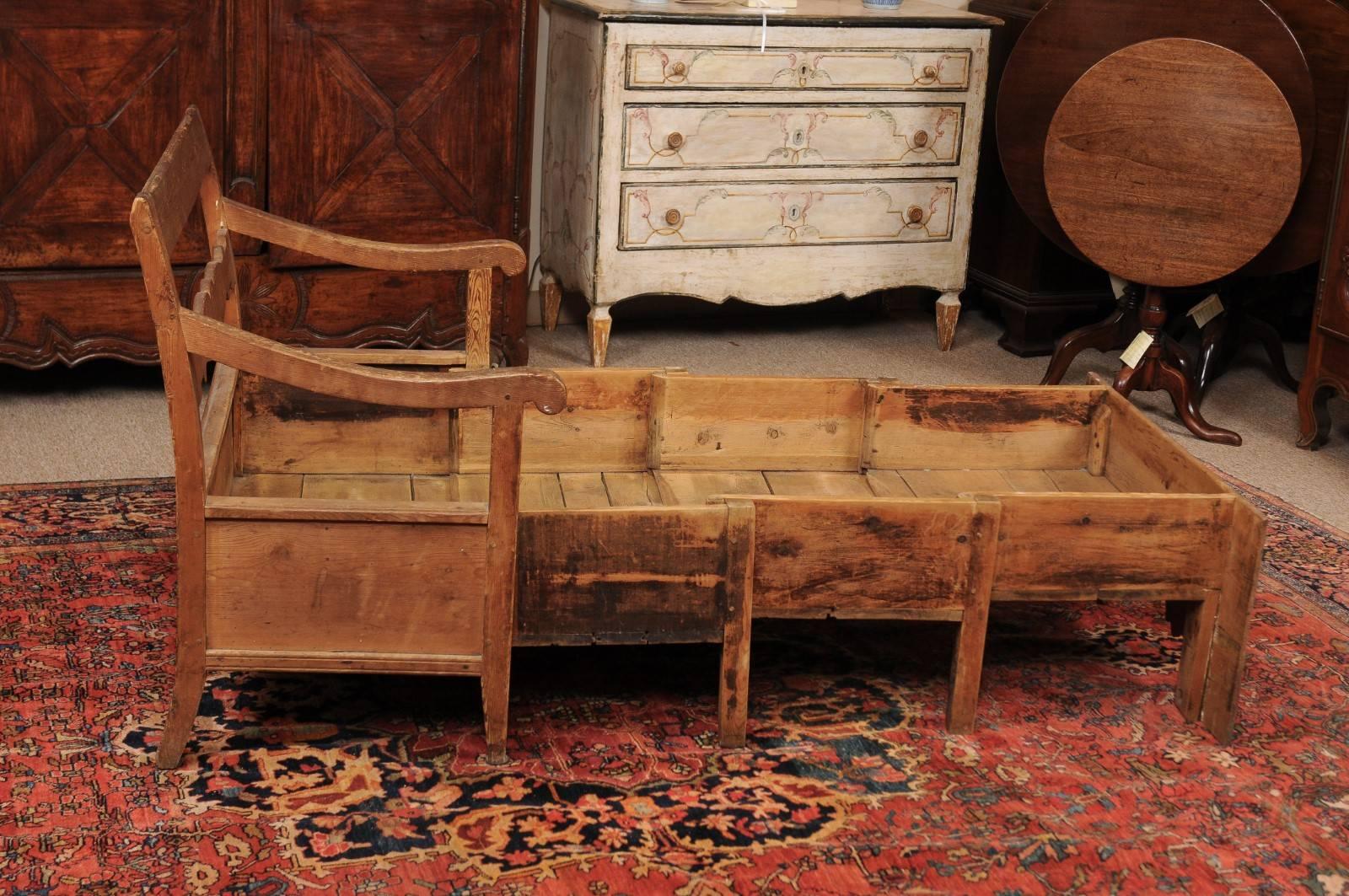 Metamorphic 19th Century Swedish Pine Bench 3