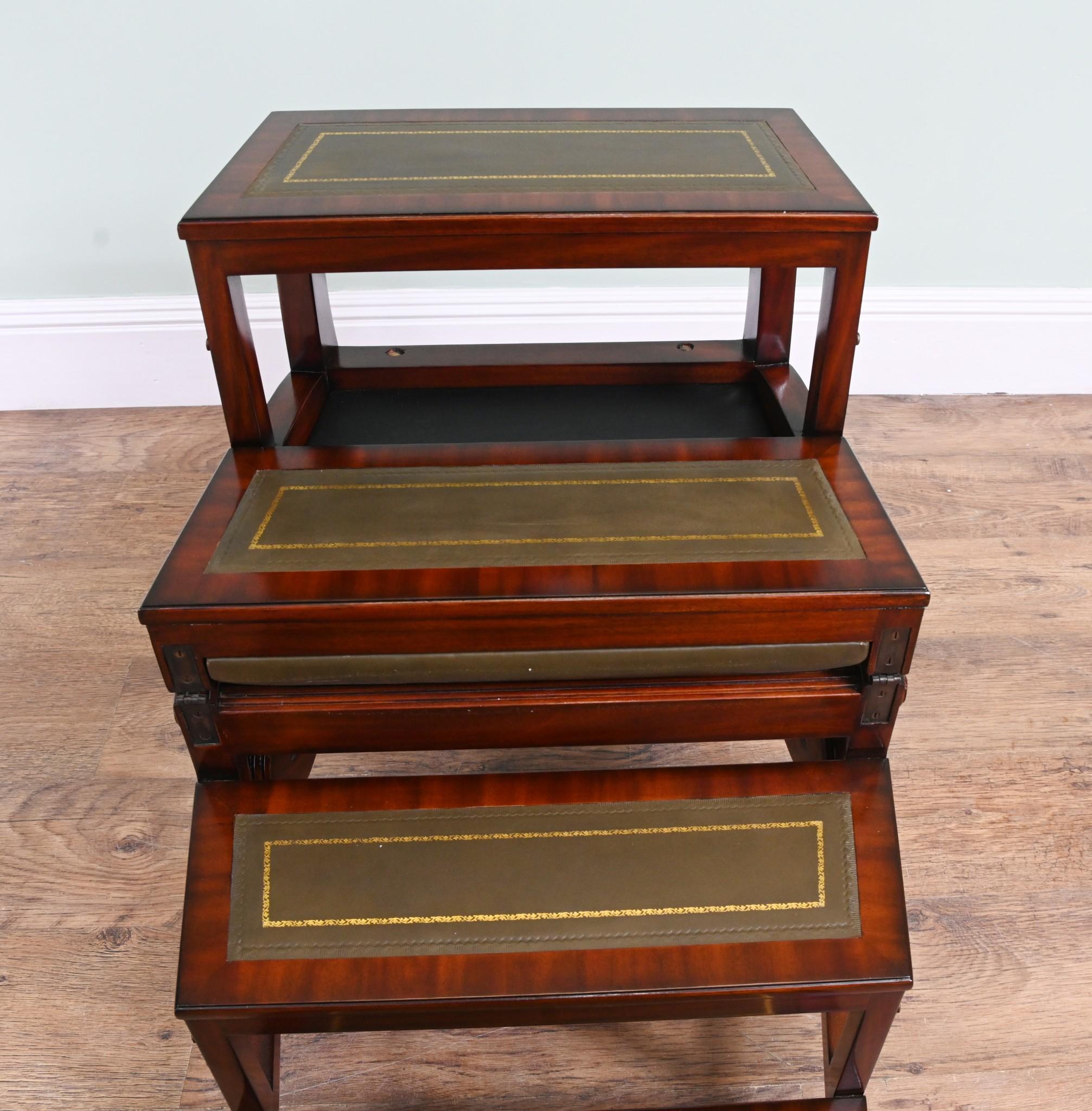 Absolutely unique Regency style shield back arm chair library step combo - a metamorphic chair
Wow - have you seen any thing like this?
Great space saving piece with double purpose
Perfect for the home library or just if you want a device to reach