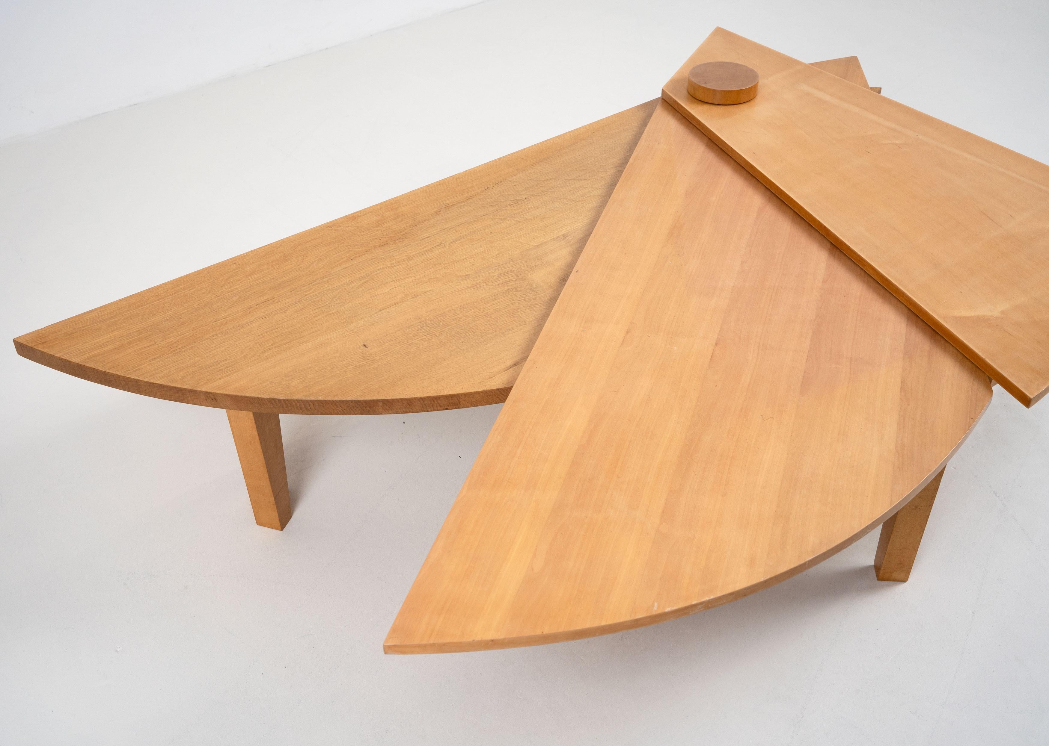 Wood Metamorphic Coffee Table after John Makepeace, c.1990