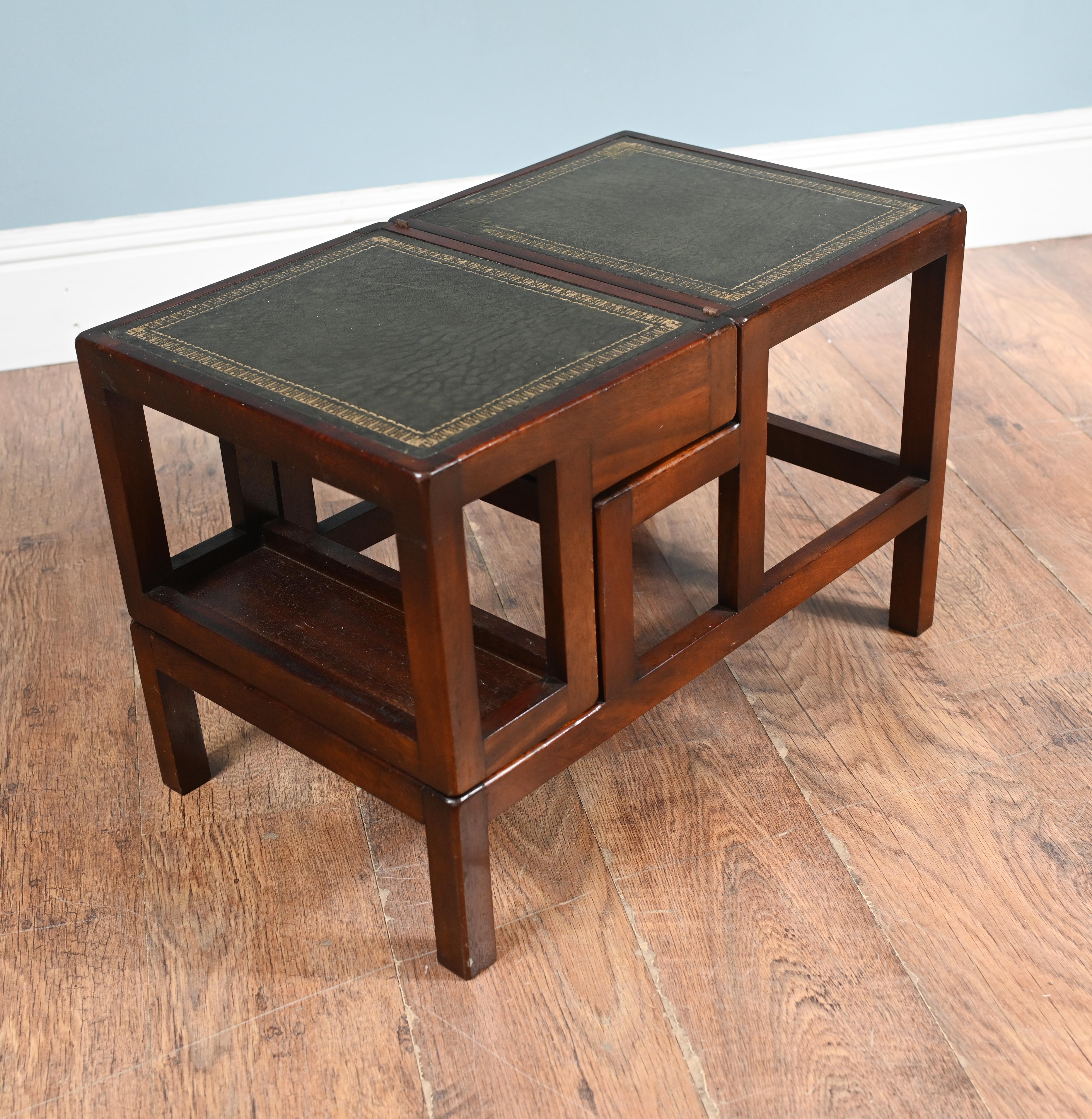Metamorphic Ladder Table Set Mahagoni Bibliothek Schritte (Ende des 20. Jahrhunderts) im Angebot