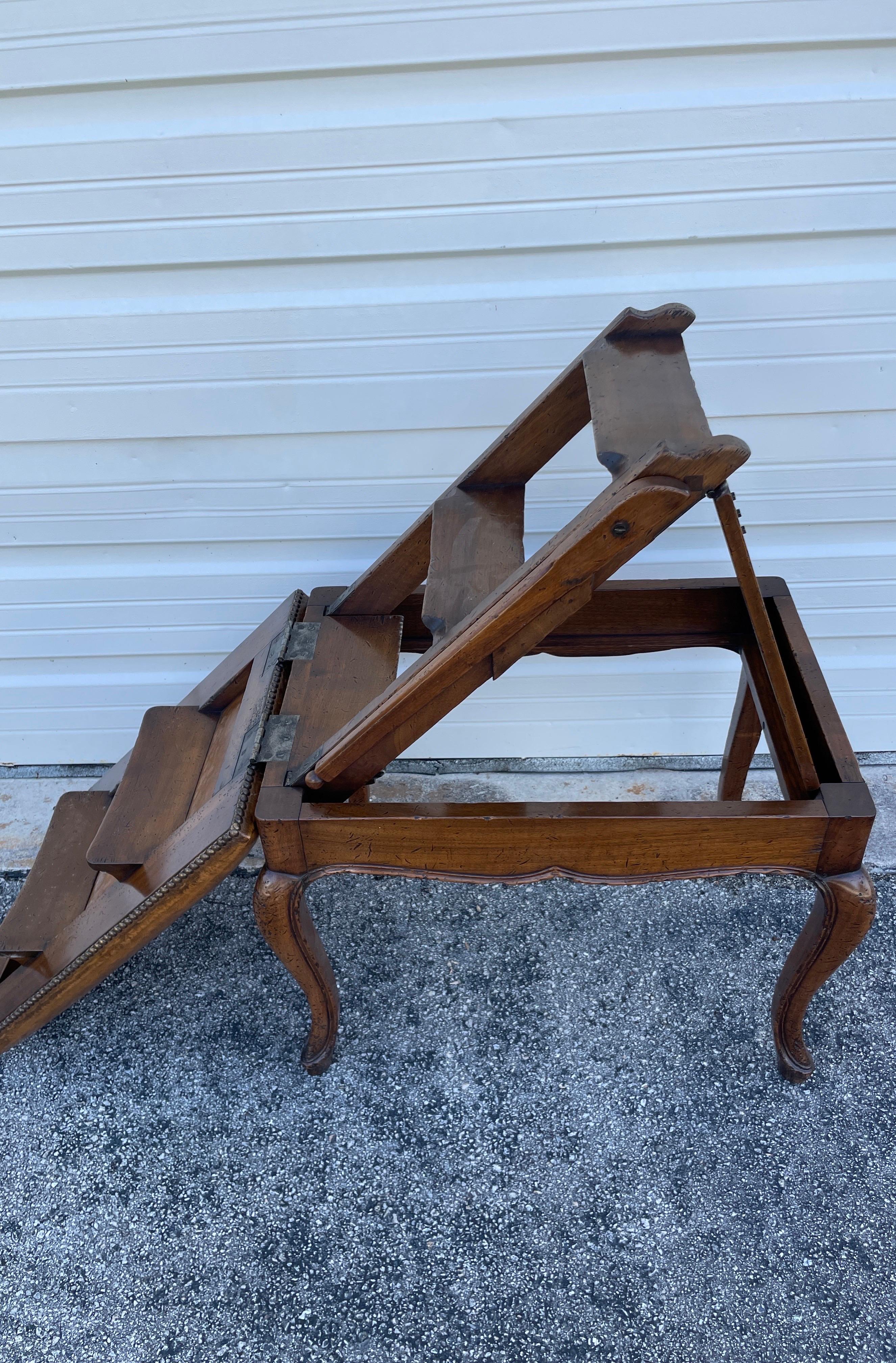 Metamorphic Library Bench / Steps In Good Condition For Sale In West Palm Beach, FL