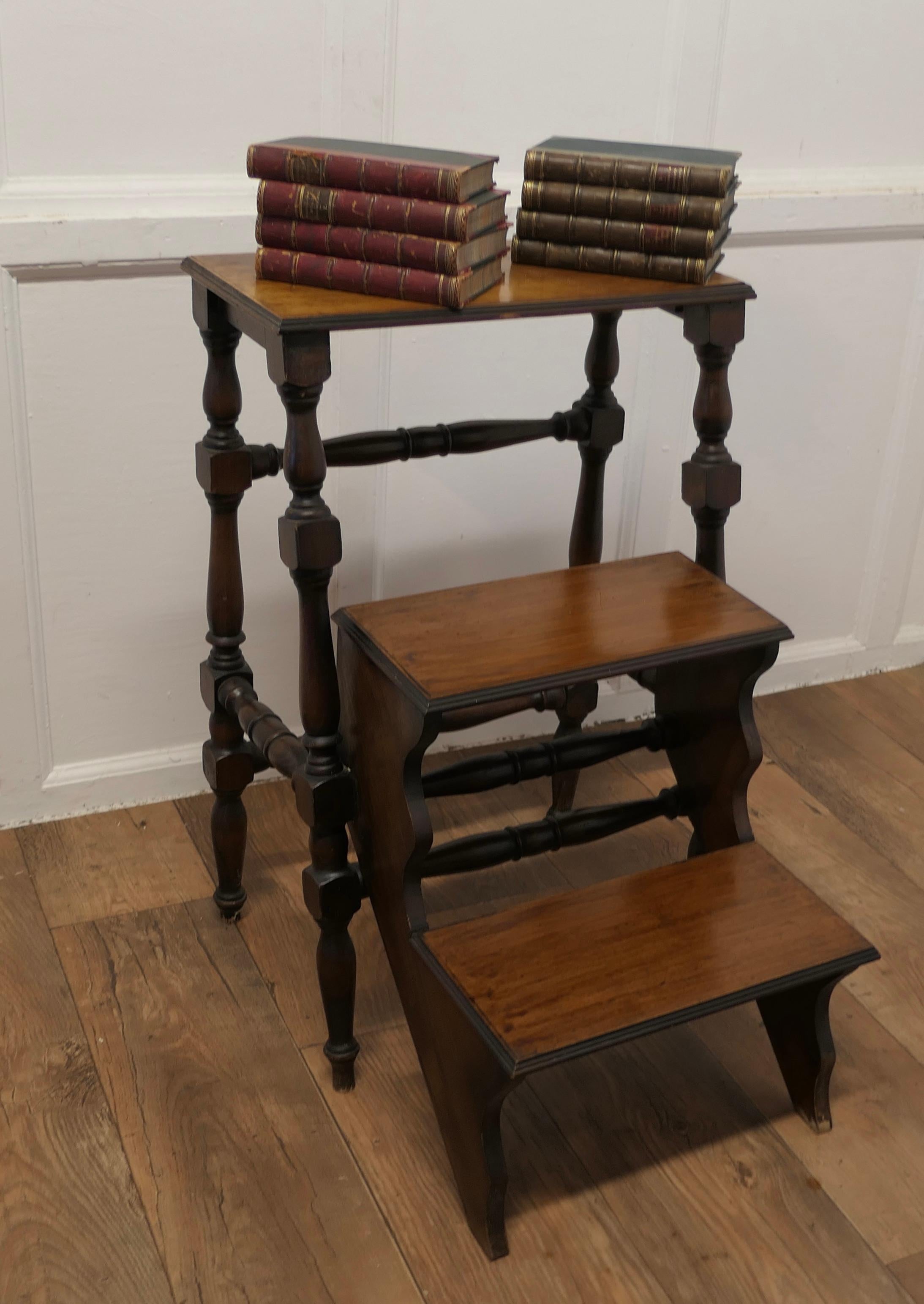 Metamorphic Library Step and High Stool  A very useful piece  4