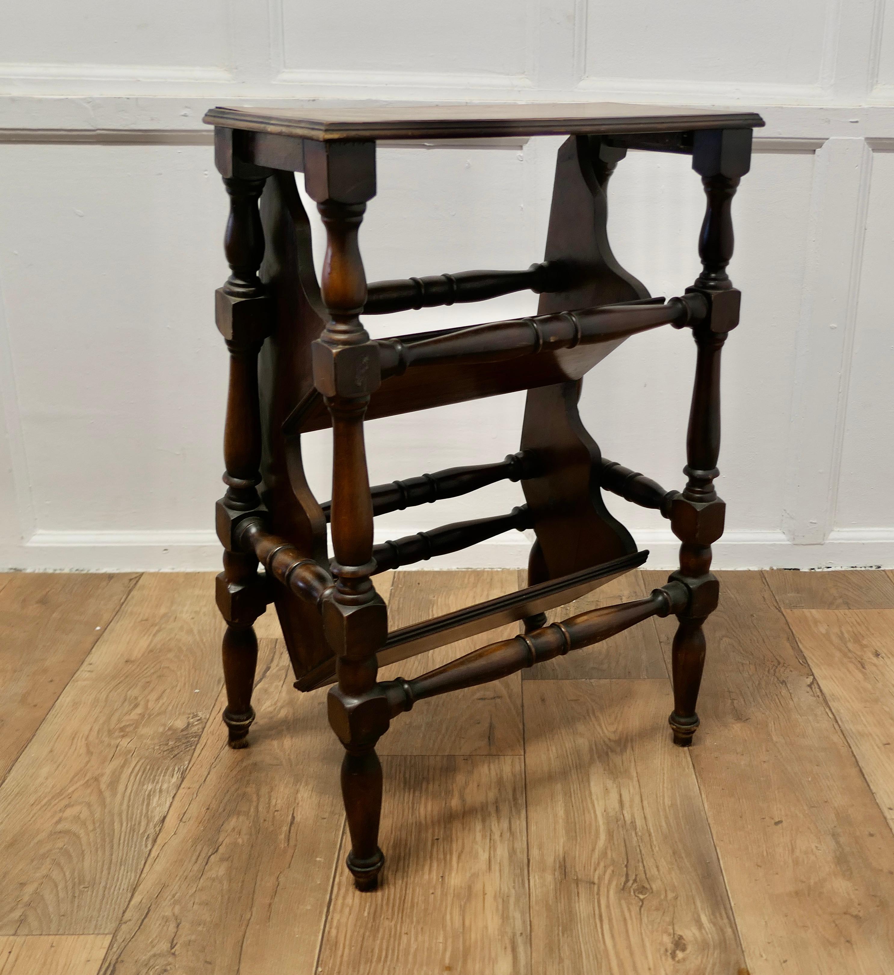 antique library step stool