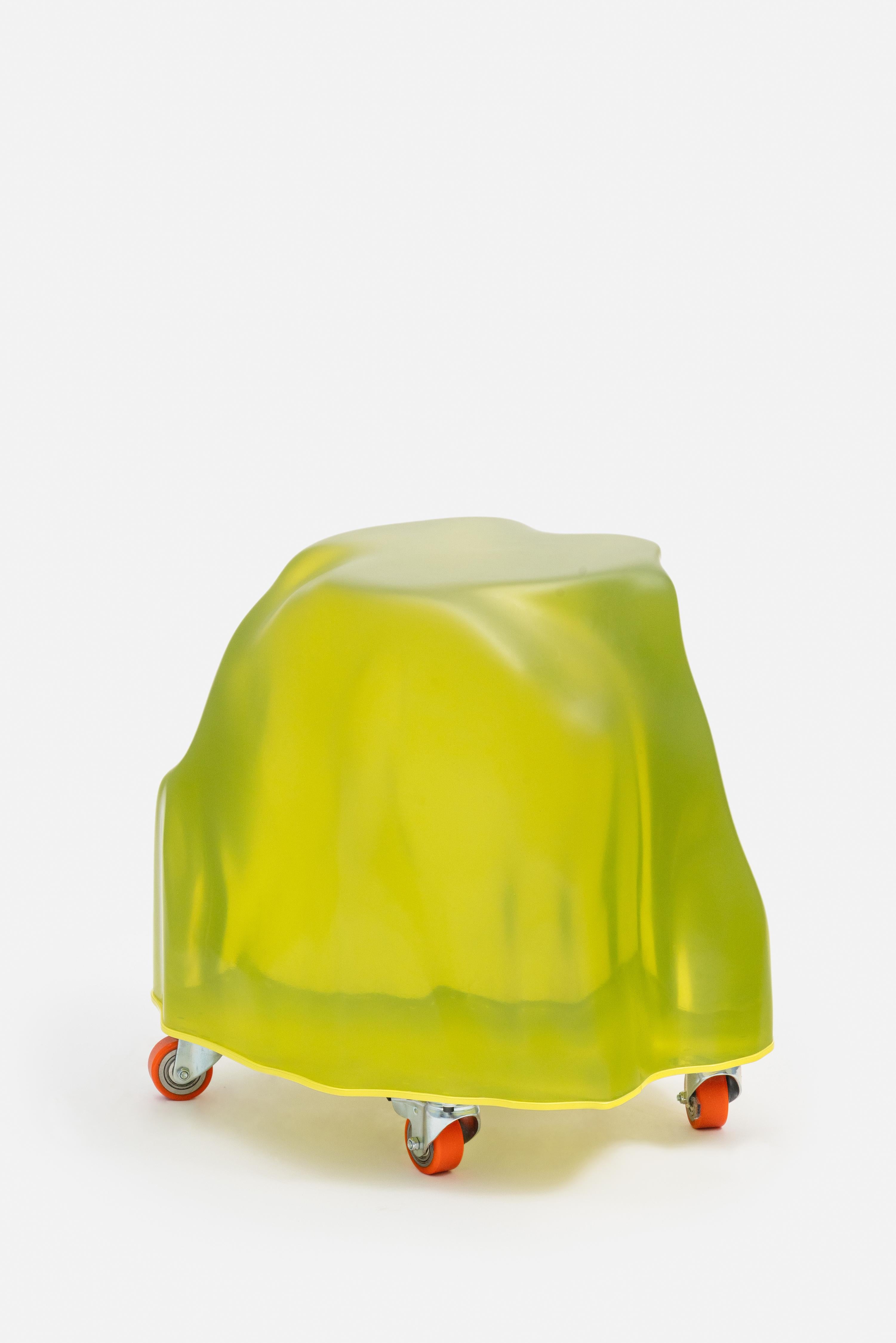 Post-Modern Contemporary Stool by Objects of Common Interest, Metamorphic Rock, Green For Sale