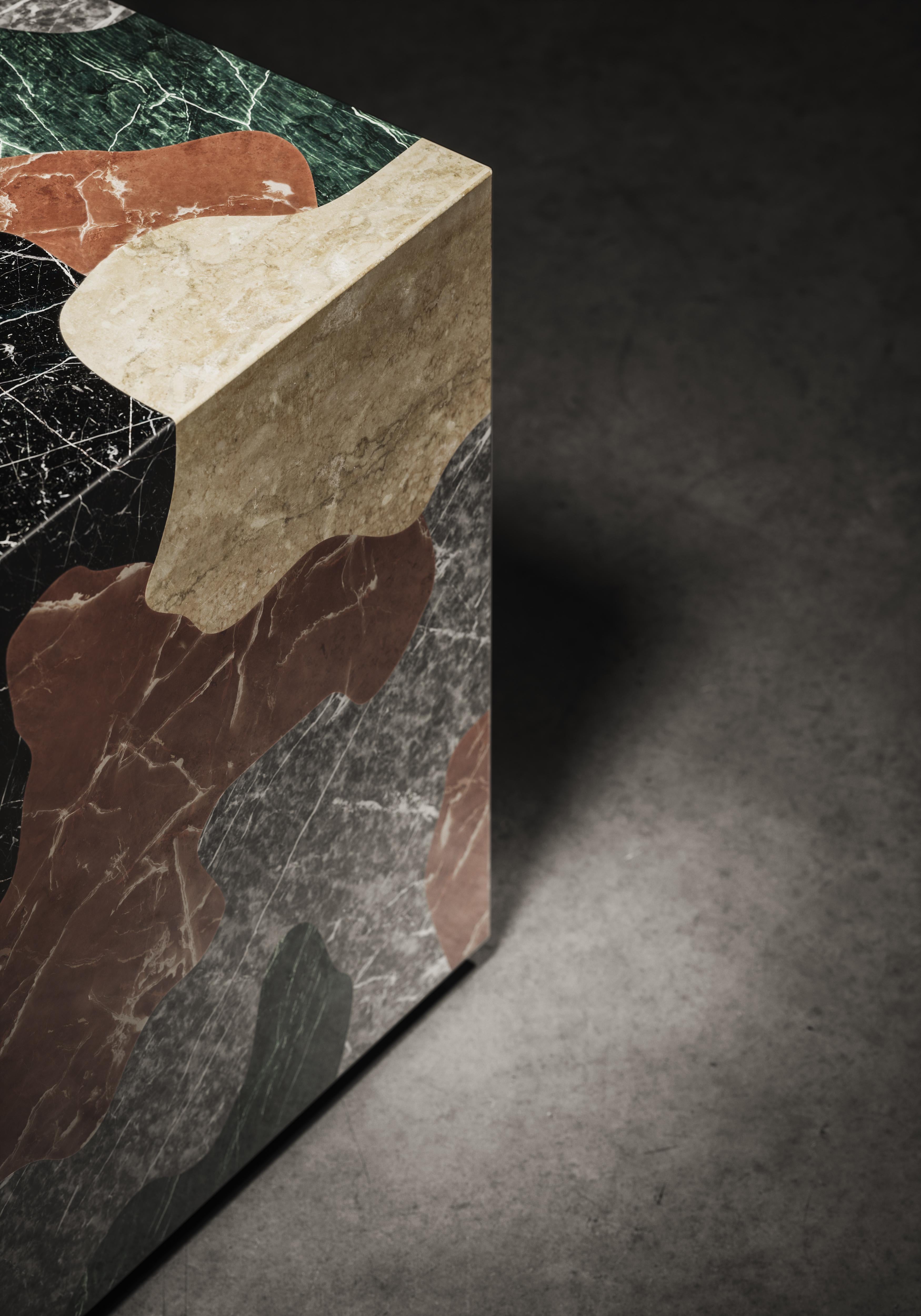 Post-Modern Metamorphic Side Table by Alexander Lotersztain For Sale