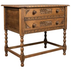 Metamorphic Side Table Oak Desk, Midcentury Writing Table, circa 1960