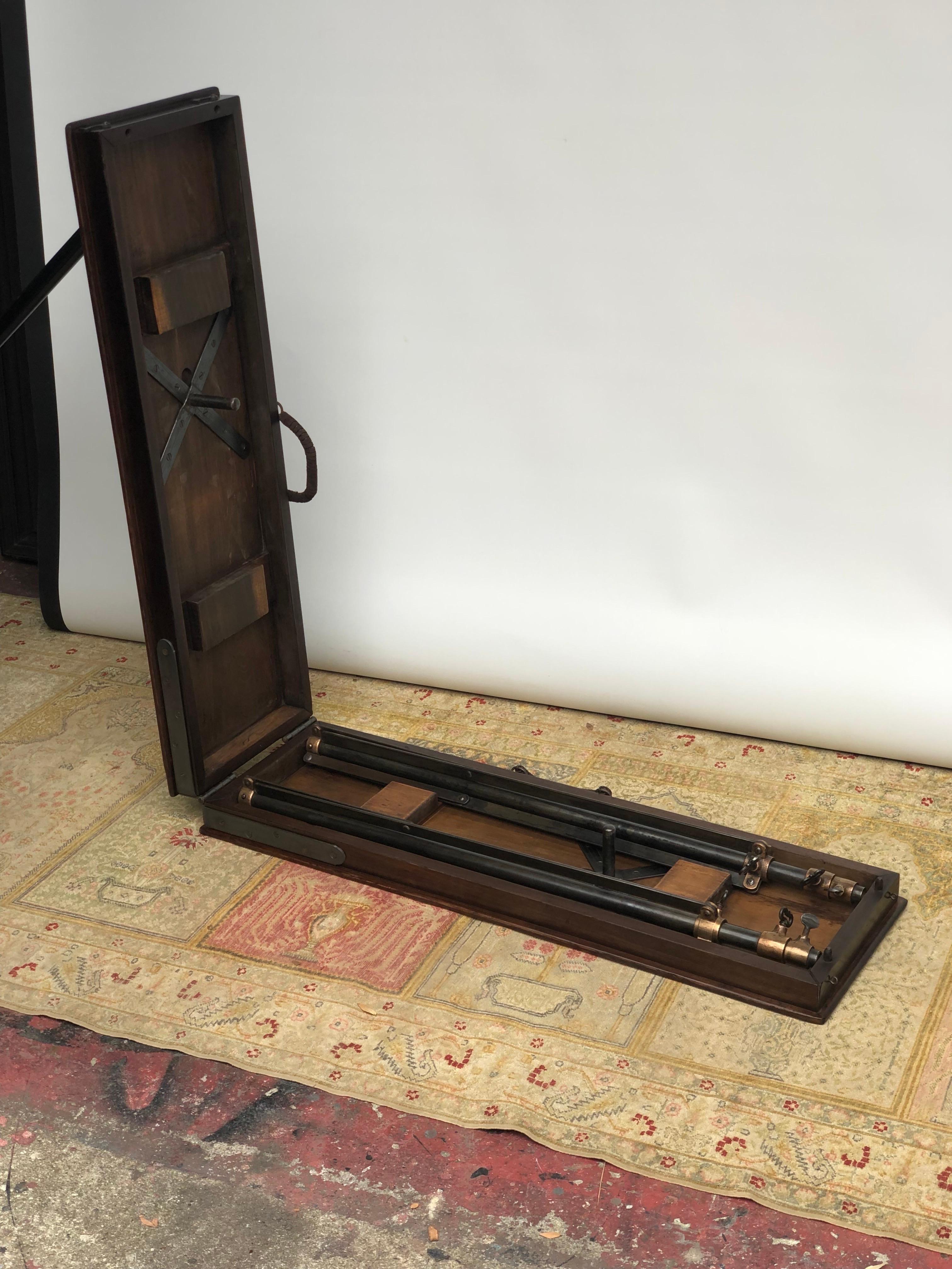 Metamorphic Telescopic Campaign Field Table / Equestrian Table, 19th Century For Sale 11