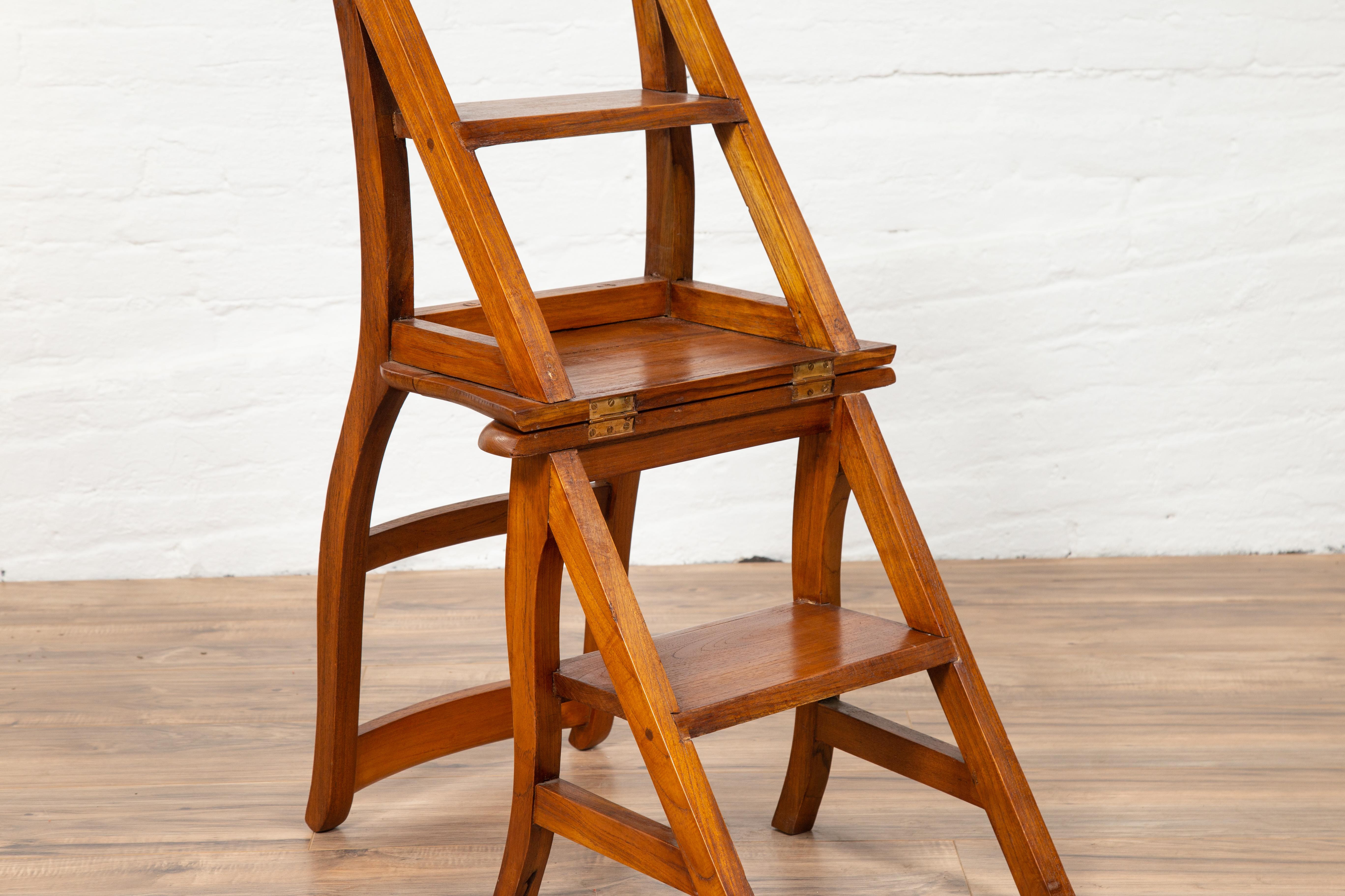 antique chair that turns into a ladder