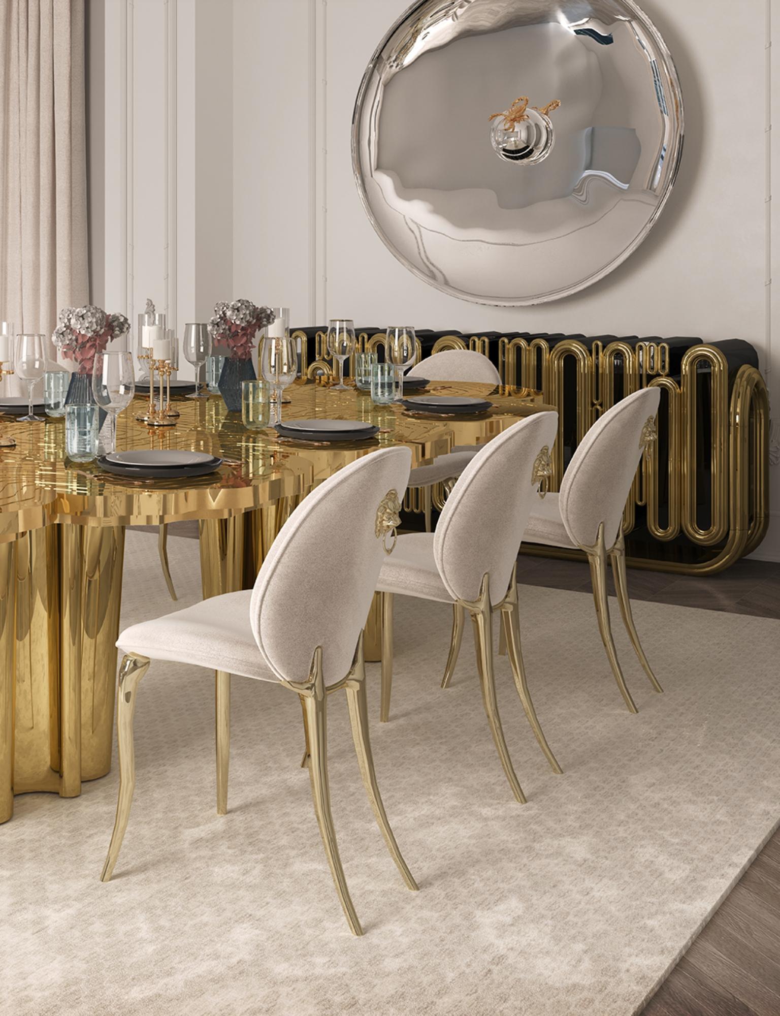Miroir Metamorphosis - Manteau en laiton et nickel martelé à la main - Boca do Lobo en vente 7