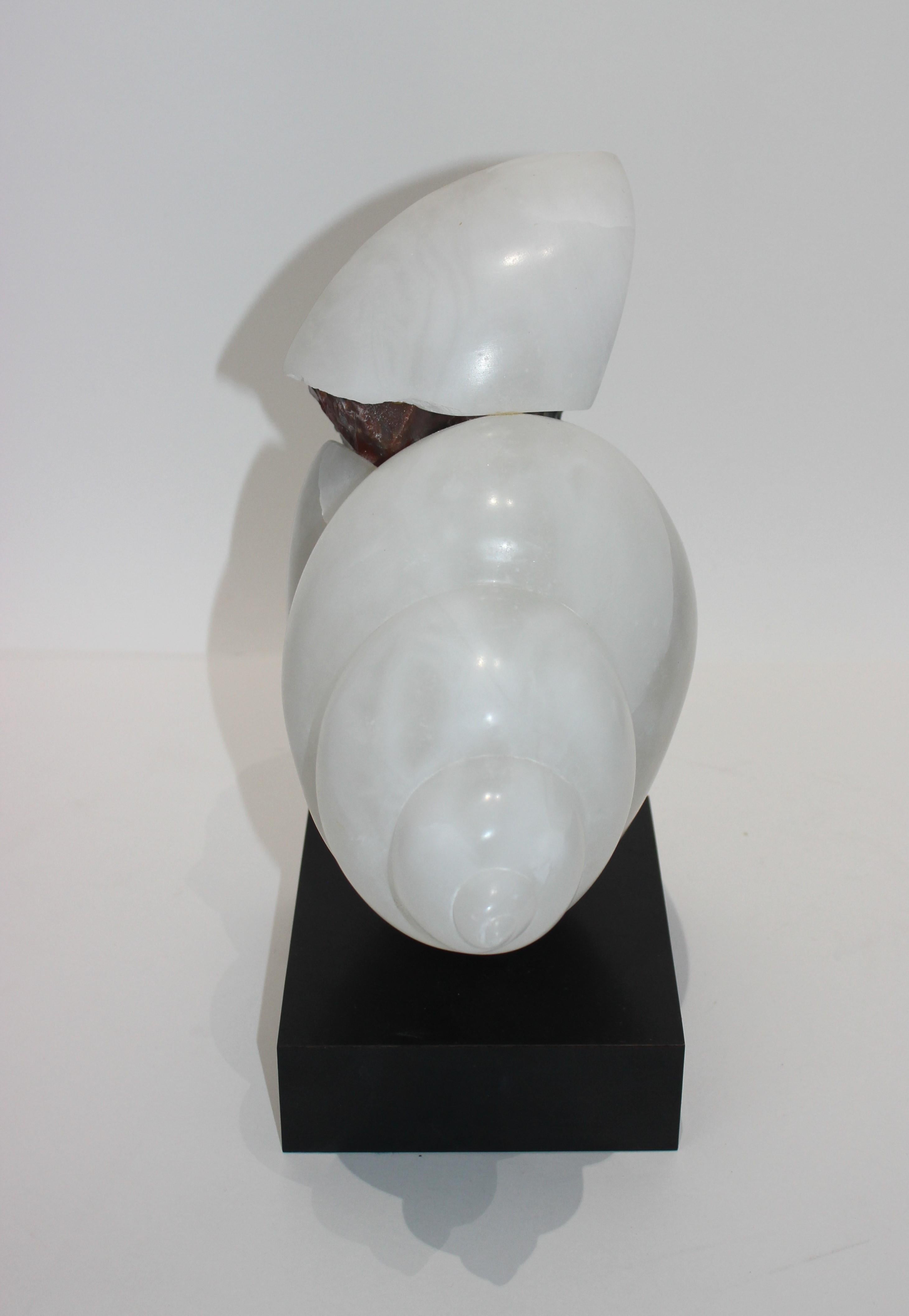 American Metamorphosis Shell Sculpture, Alabaster and Stone For Sale
