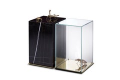 Metamorphosis Side Table - Hand-Crafted Marble Glass & Brass - Boca do Lobo