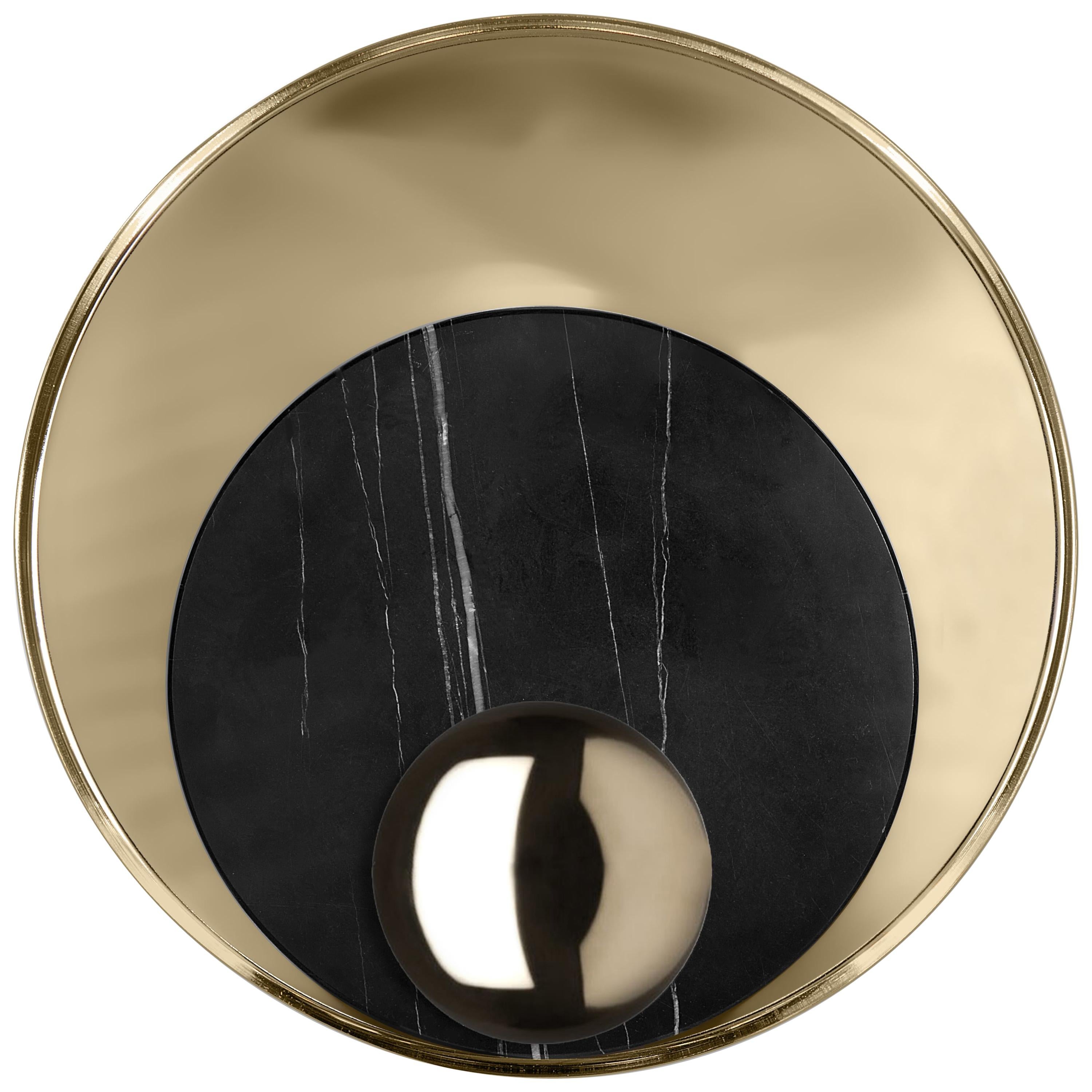 Metamorphosis Wall Lamp in Gold-Plated Brass and Marble by Boca do Lobo For Sale