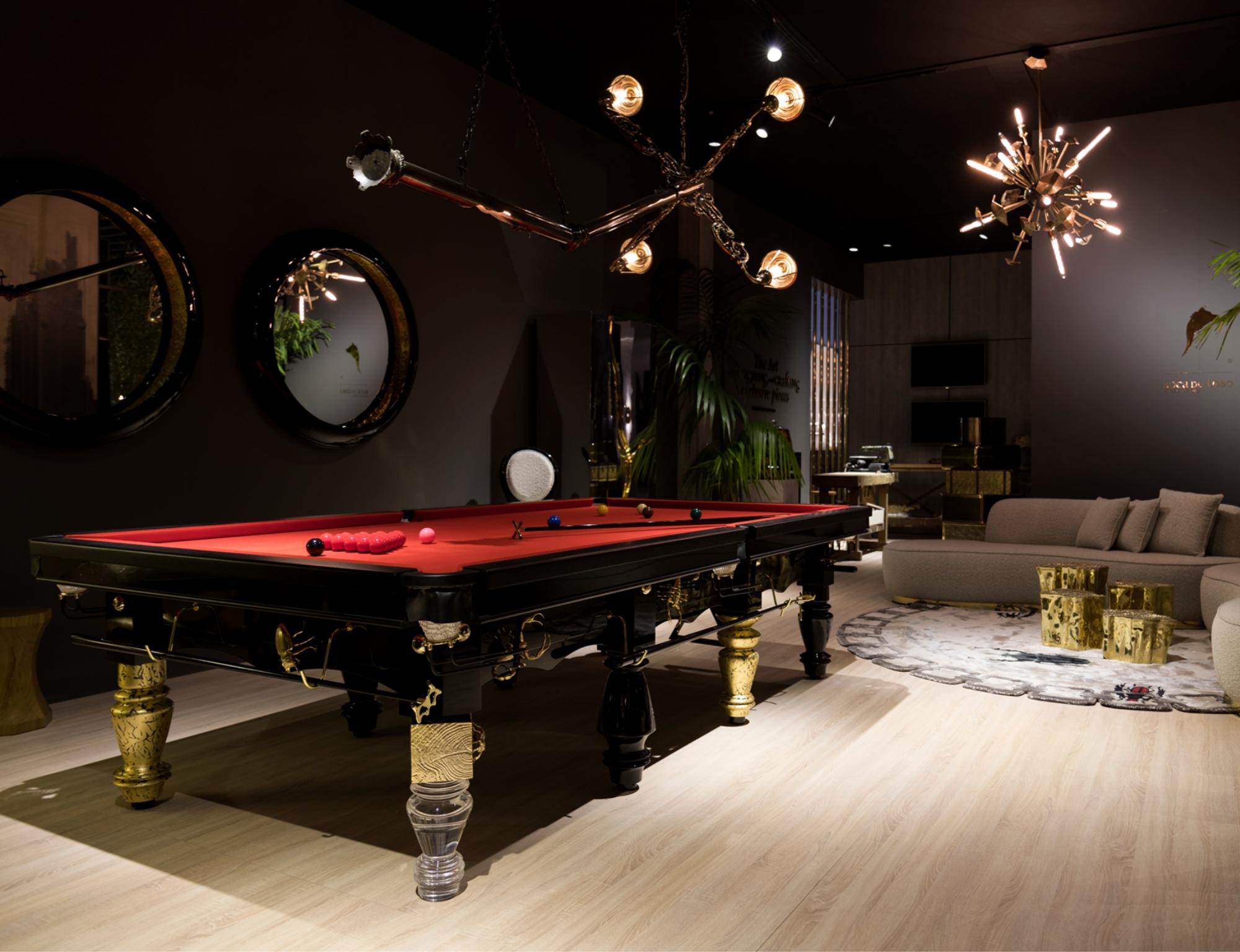 Table de snooker Metamorphosis en laiton et bois faite à la main - Boca do Lobo en vente 1