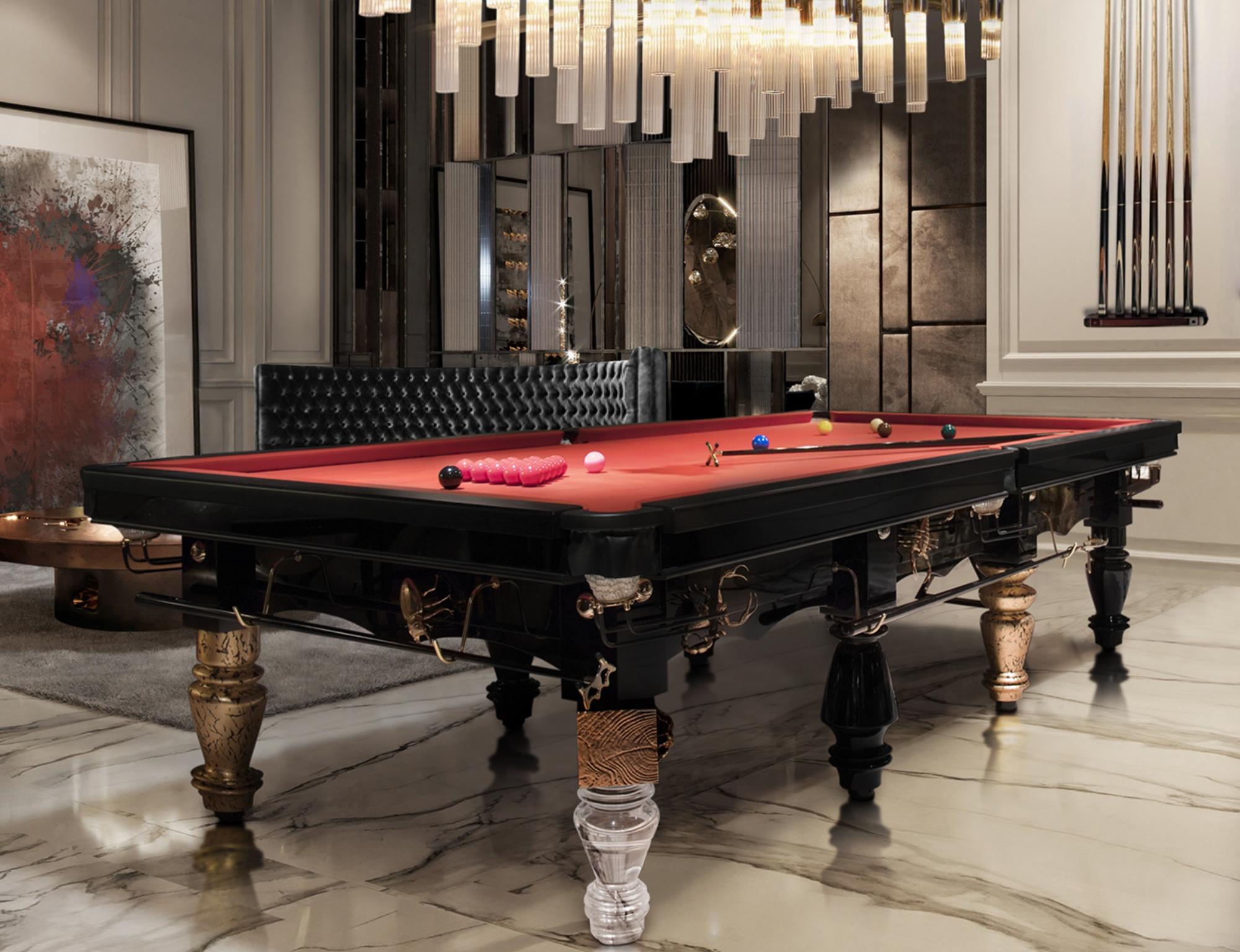 Table de snooker Metamorphosis en laiton et bois faite à la main - Boca do Lobo en vente 2