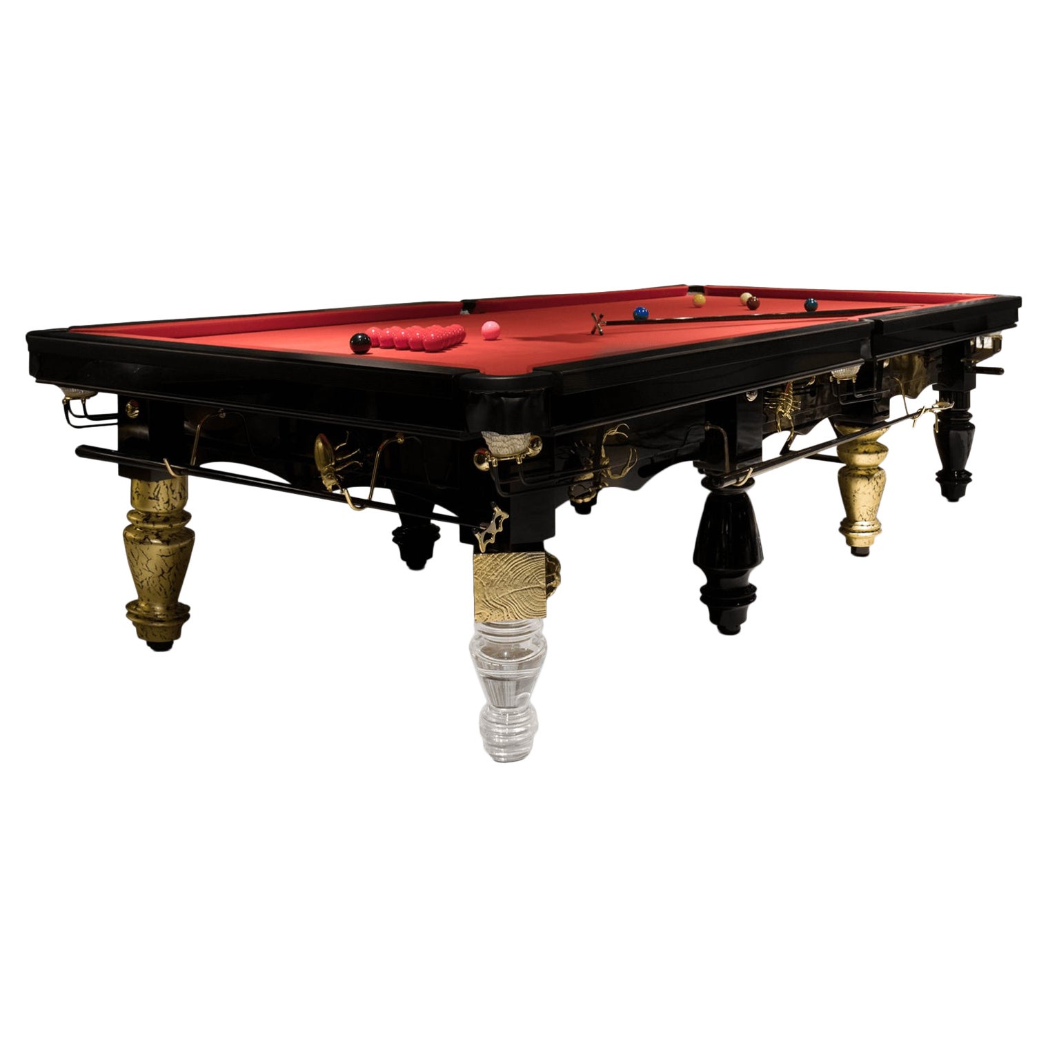 Mesa de billar Metamorfosis - Latón y madera artesanales - Boca Do Lobo